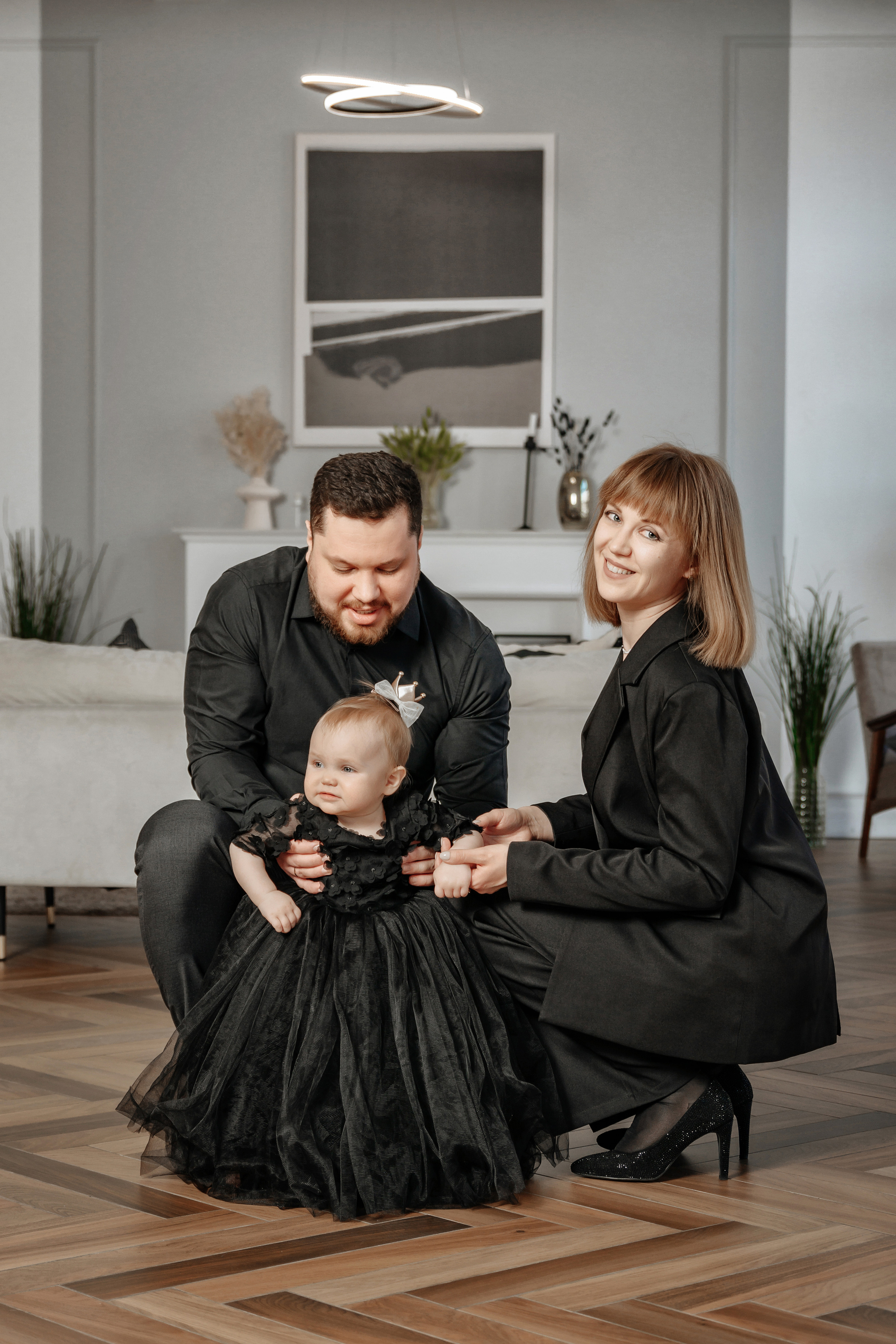 Семейная фотосессия для Ольги в фотостудии. Портретный фотограф в Санкт-Петербурге Дмитриева Наталия