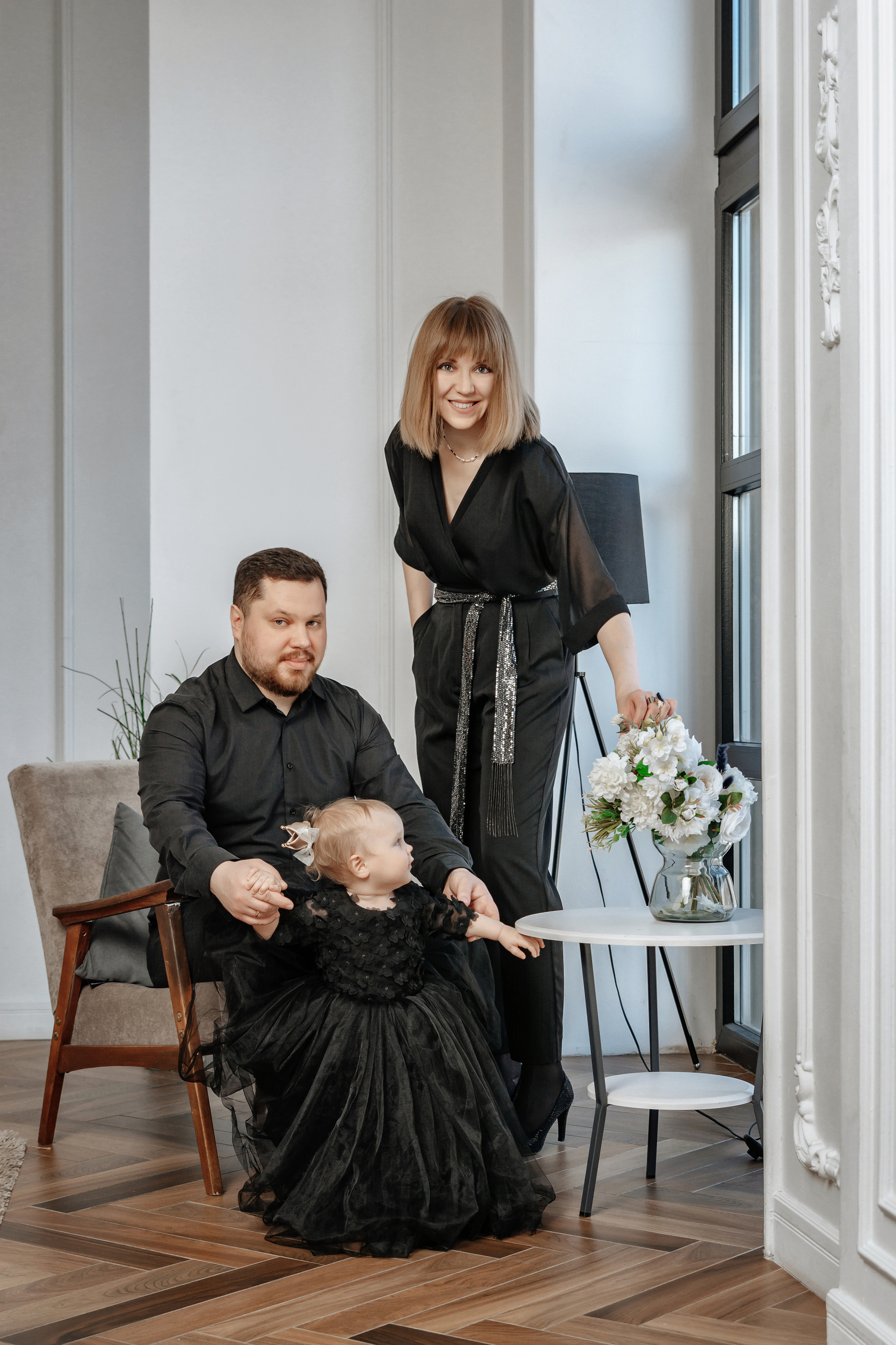 Семейная фотосессия для Ольги в фотостудии. Портретный фотограф в Санкт-Петербурге Дмитриева Наталия