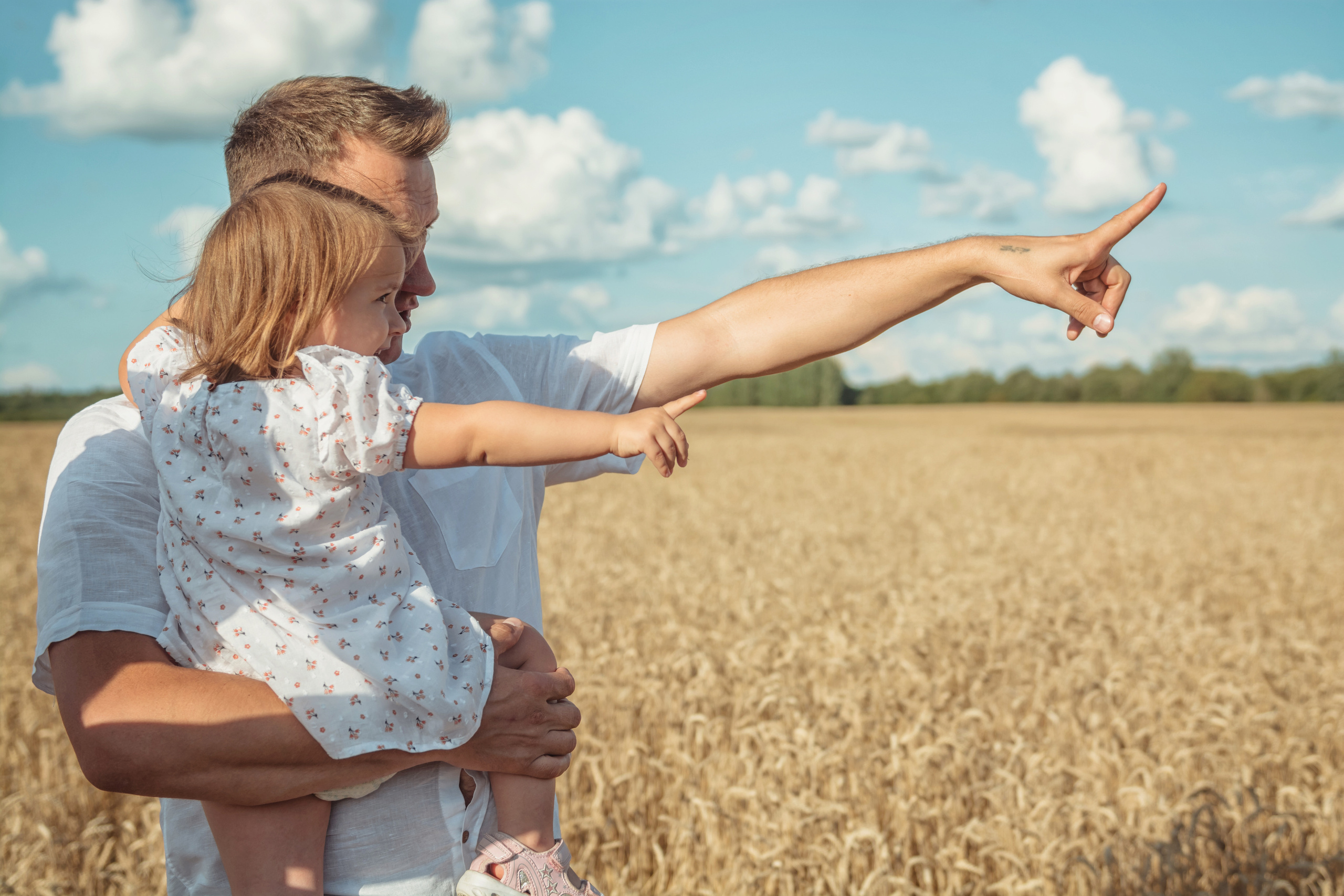 Анна и Александр. Семейная фотосессия в поле. Портретный фотограф в Санкт-Петербурге Дмитриева Наталия