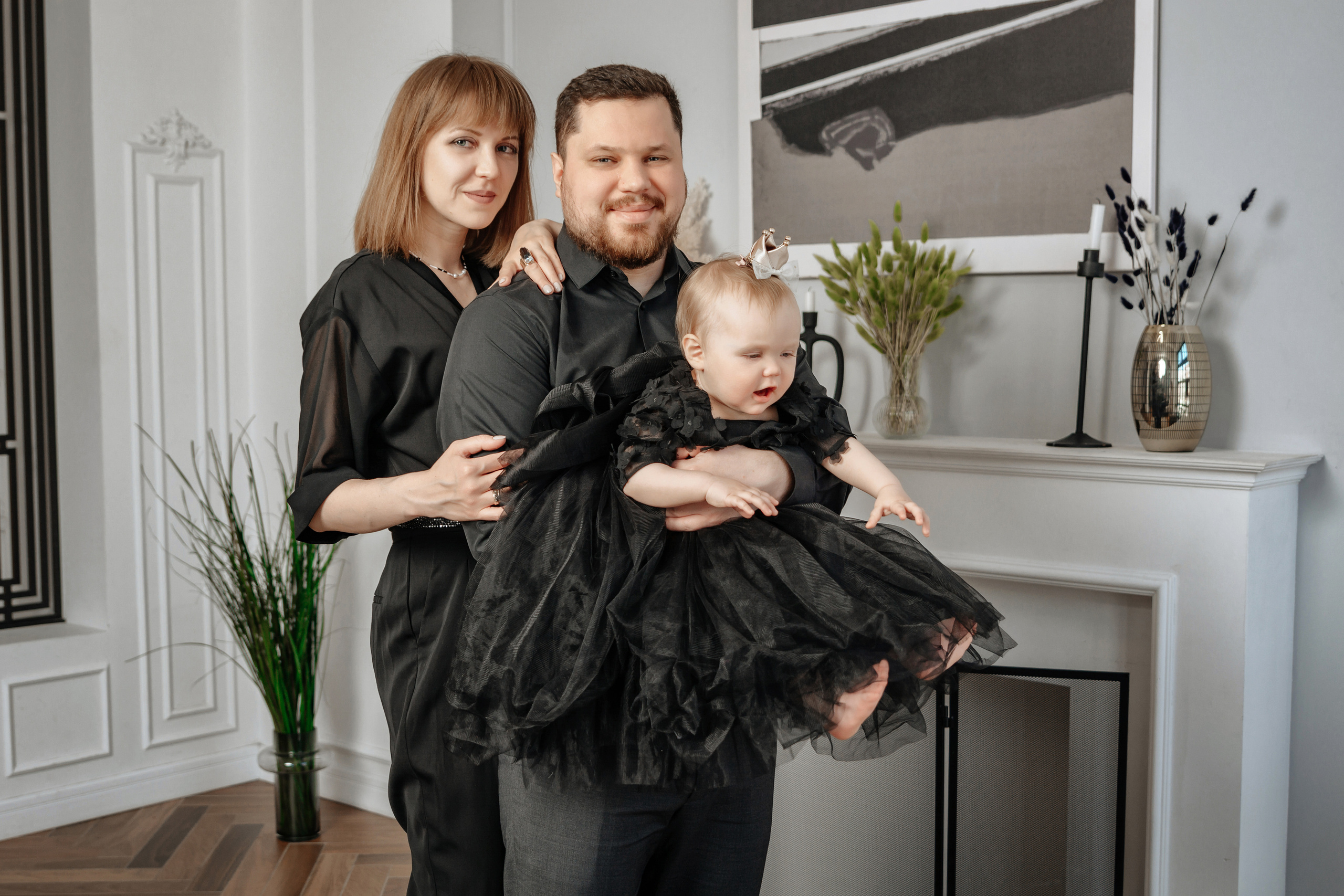 Семейная фотосессия для Ольги в фотостудии. Портретный фотограф в Санкт-Петербурге Дмитриева Наталия