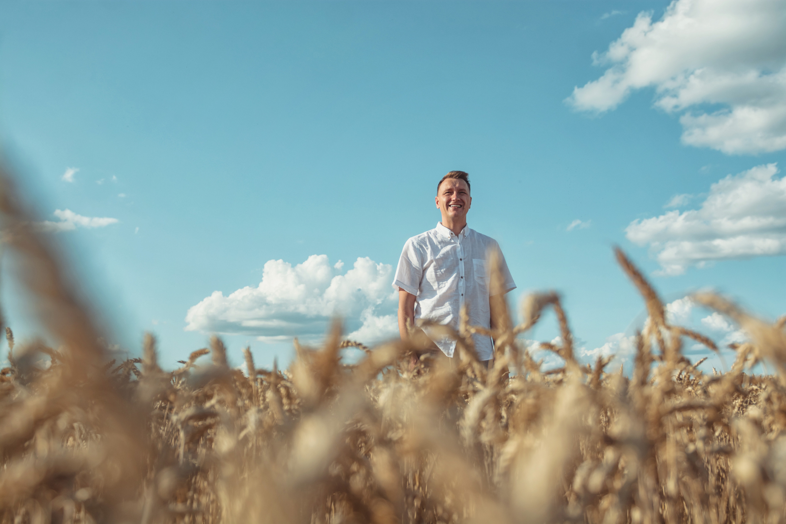 Анна и Александр. Семейная фотосессия в поле. Портретный фотограф в Санкт-Петербурге Дмитриева Наталия