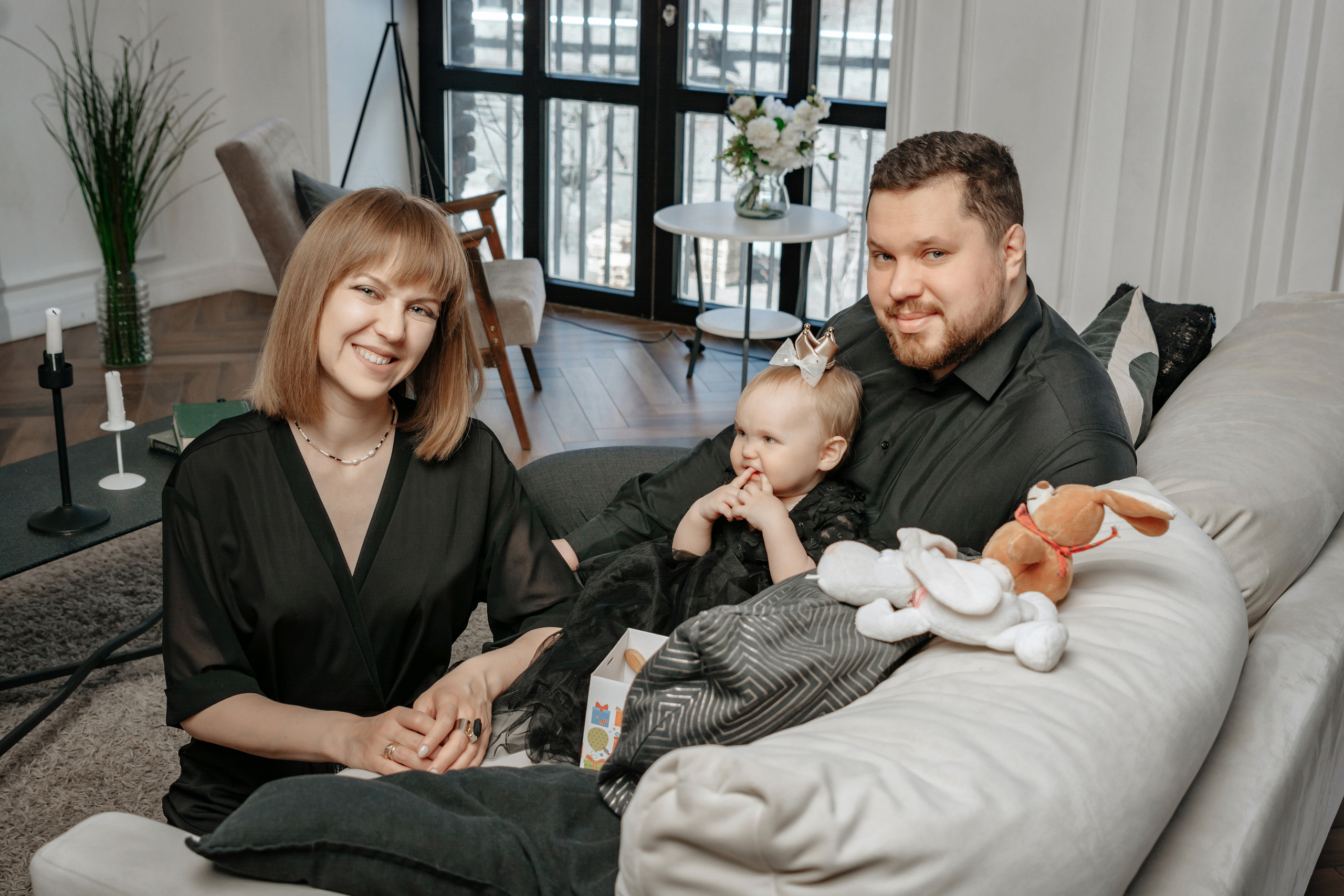 Семейная фотосессия для Ольги в фотостудии. Портретный фотограф в Санкт-Петербурге Дмитриева Наталия