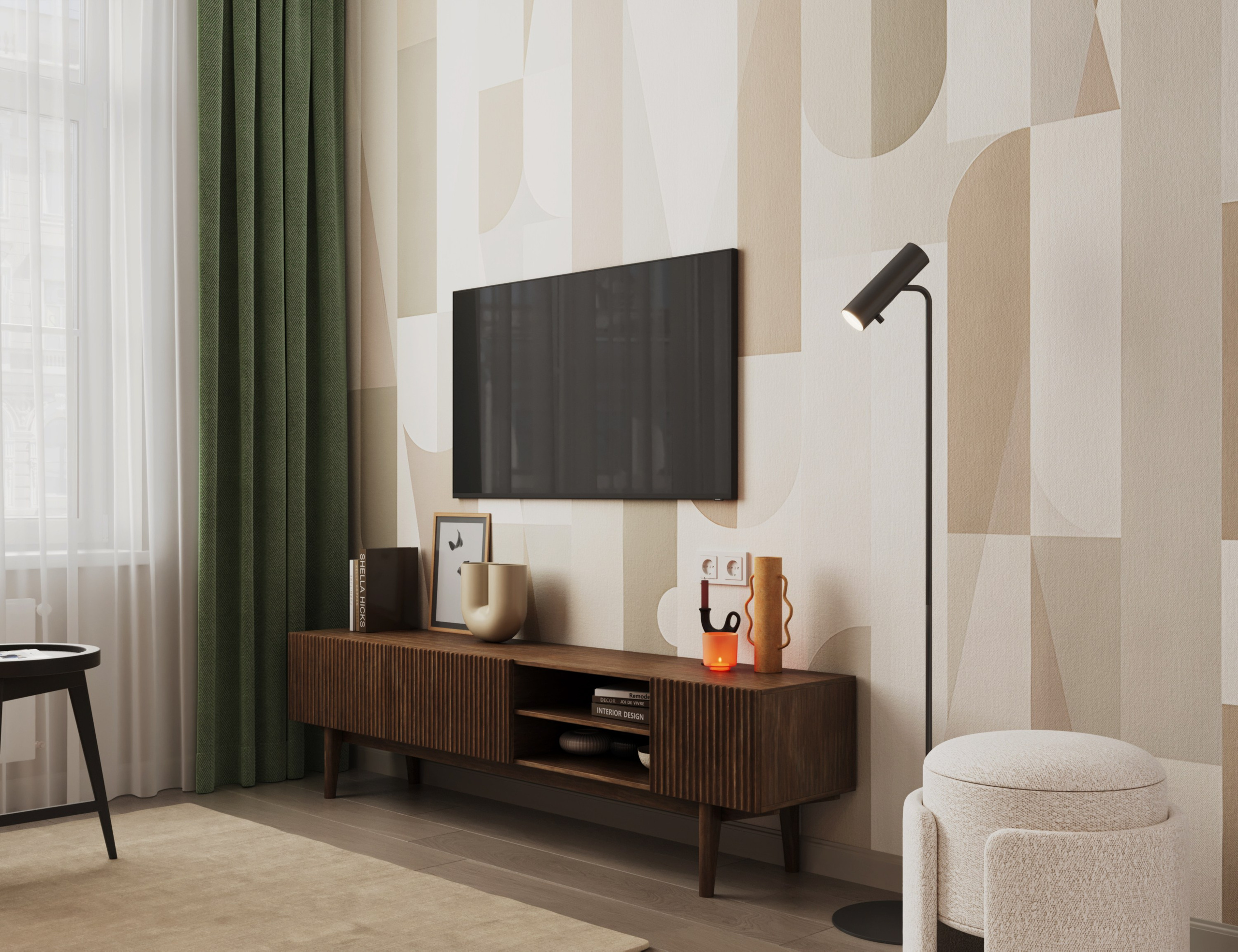 Пространство трёхкомнатной квартиры для аренды в центре СПб, автор Ксения Новикова, проект ЖК Наследие, интерьер под ключ