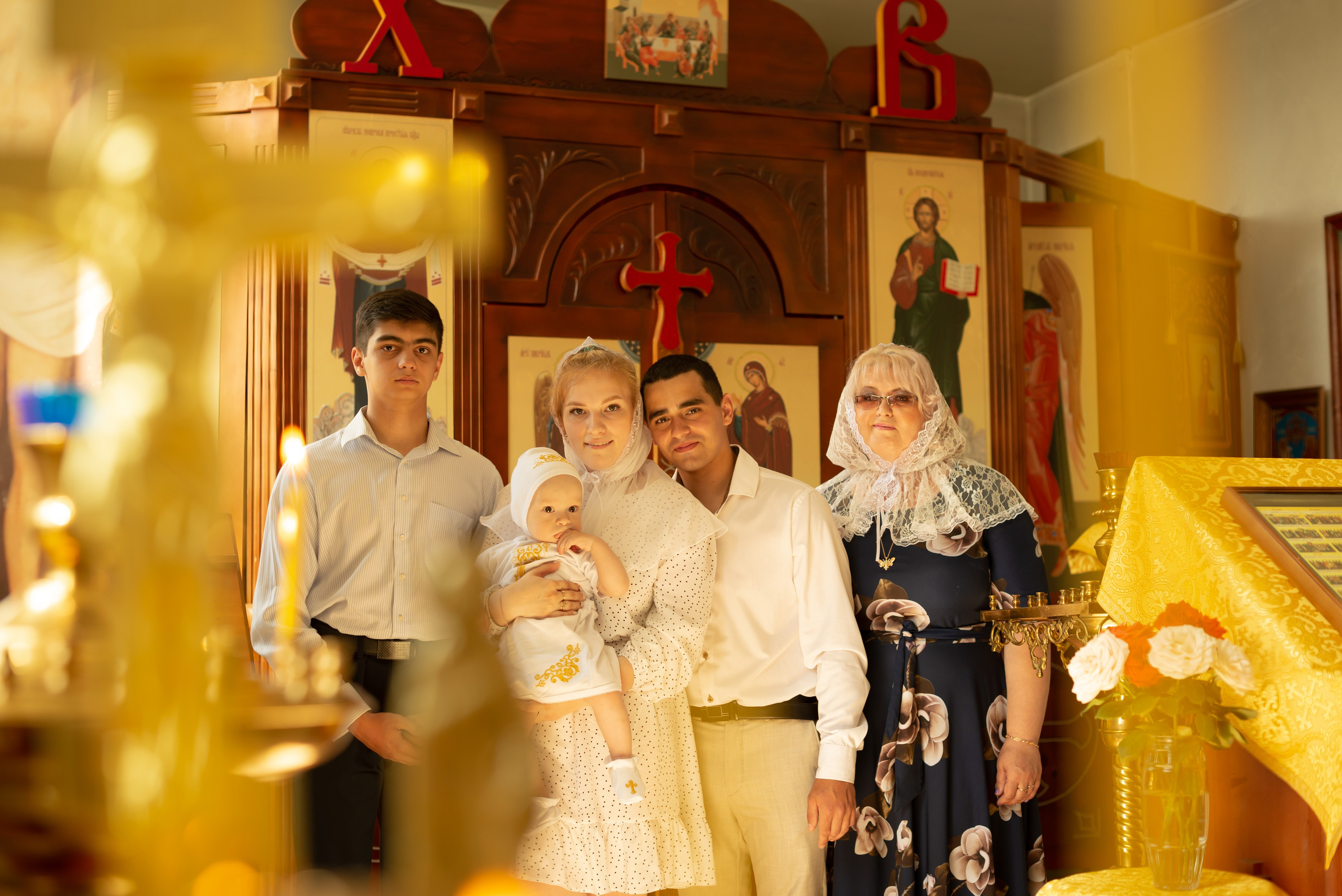 Таинство крещения Давида. Свадебный, семейный и портретный фотограф в Суворове Анастасия Седыкин