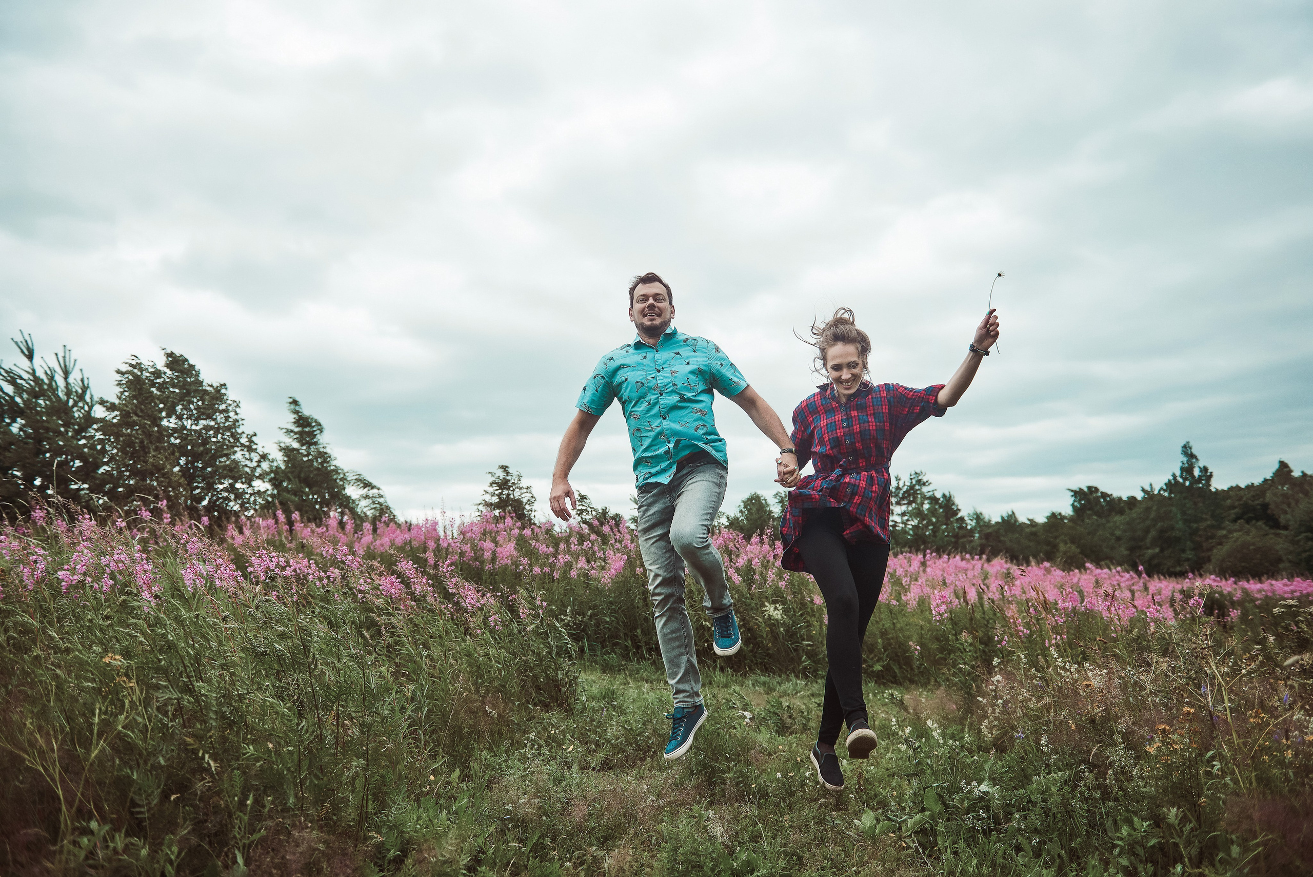 Александра и Вячеслав (фотосессия Love story на природе). Портретный, семейный и свадебный фотограф в Санкт-Петербурге и в Пушкине Ширяев Денис