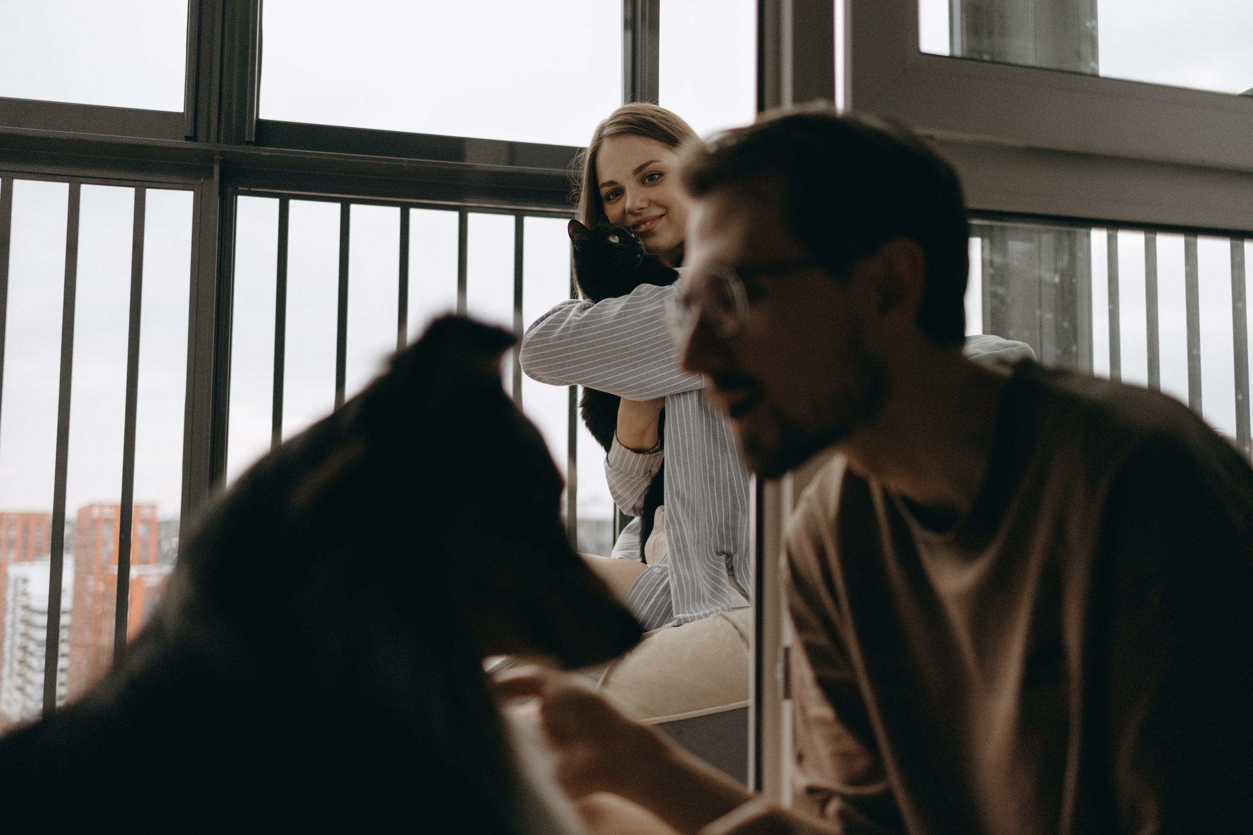 Настя, Никита и их Гром и Мяу. Фотограф — Анималист | Санкт-Петербург