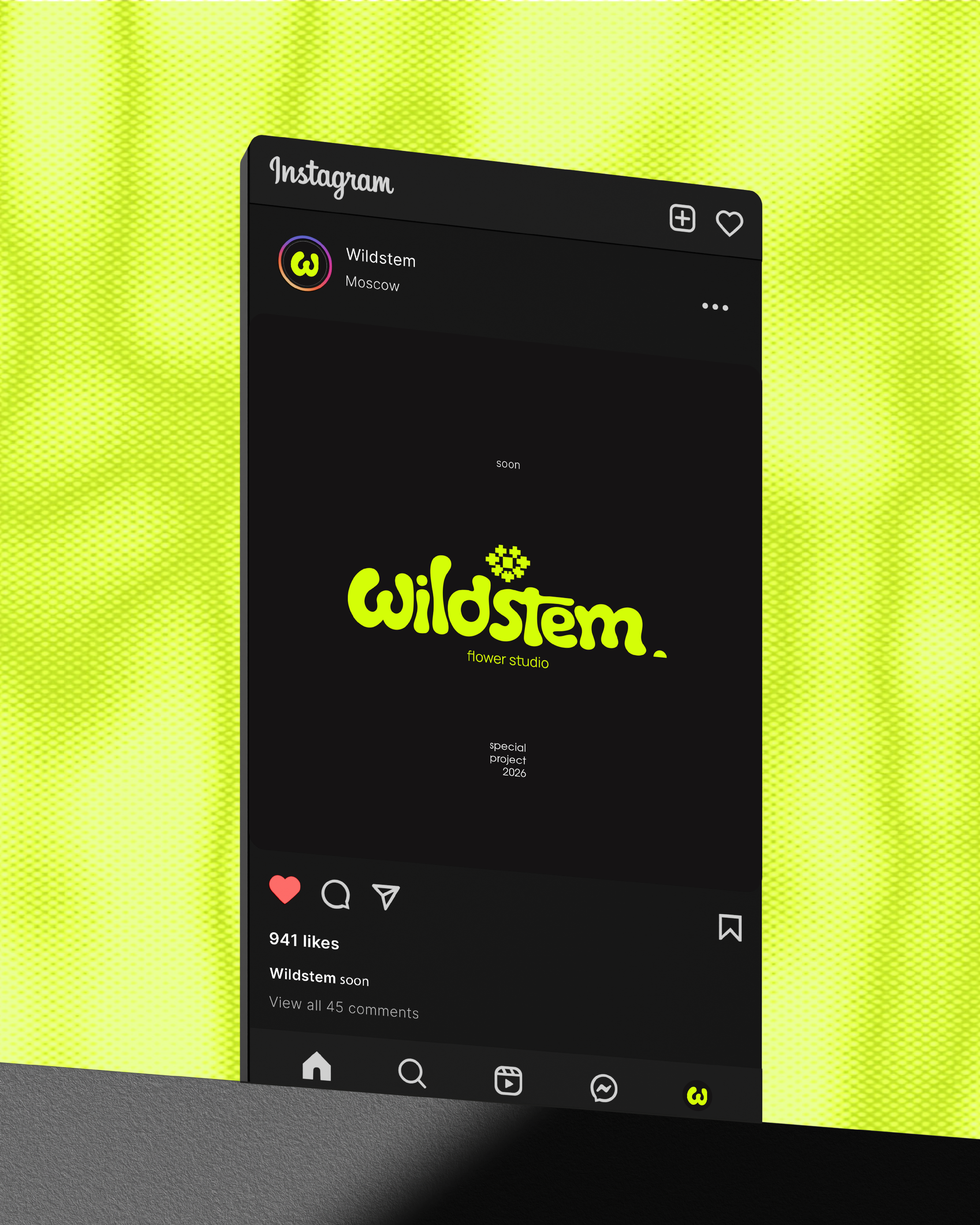 Wildstem — студия флористики. Лина Ивахник, графический и бренд — дизайнер