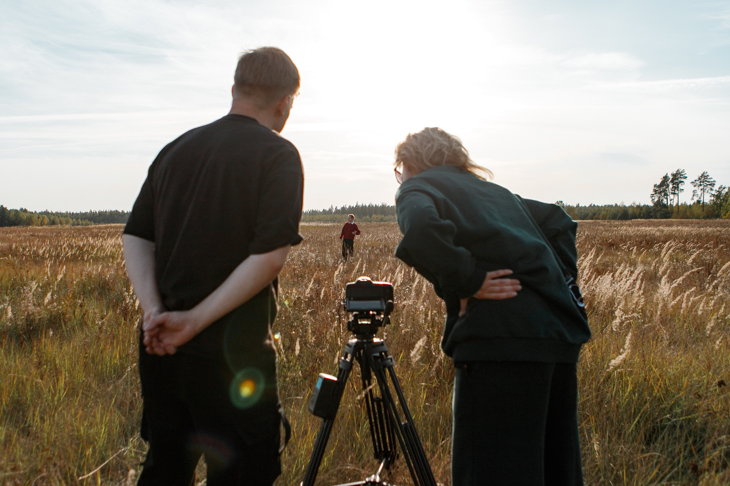Backstage. Съемка клипа в поле. Фотограф Анастасия Кулешова
