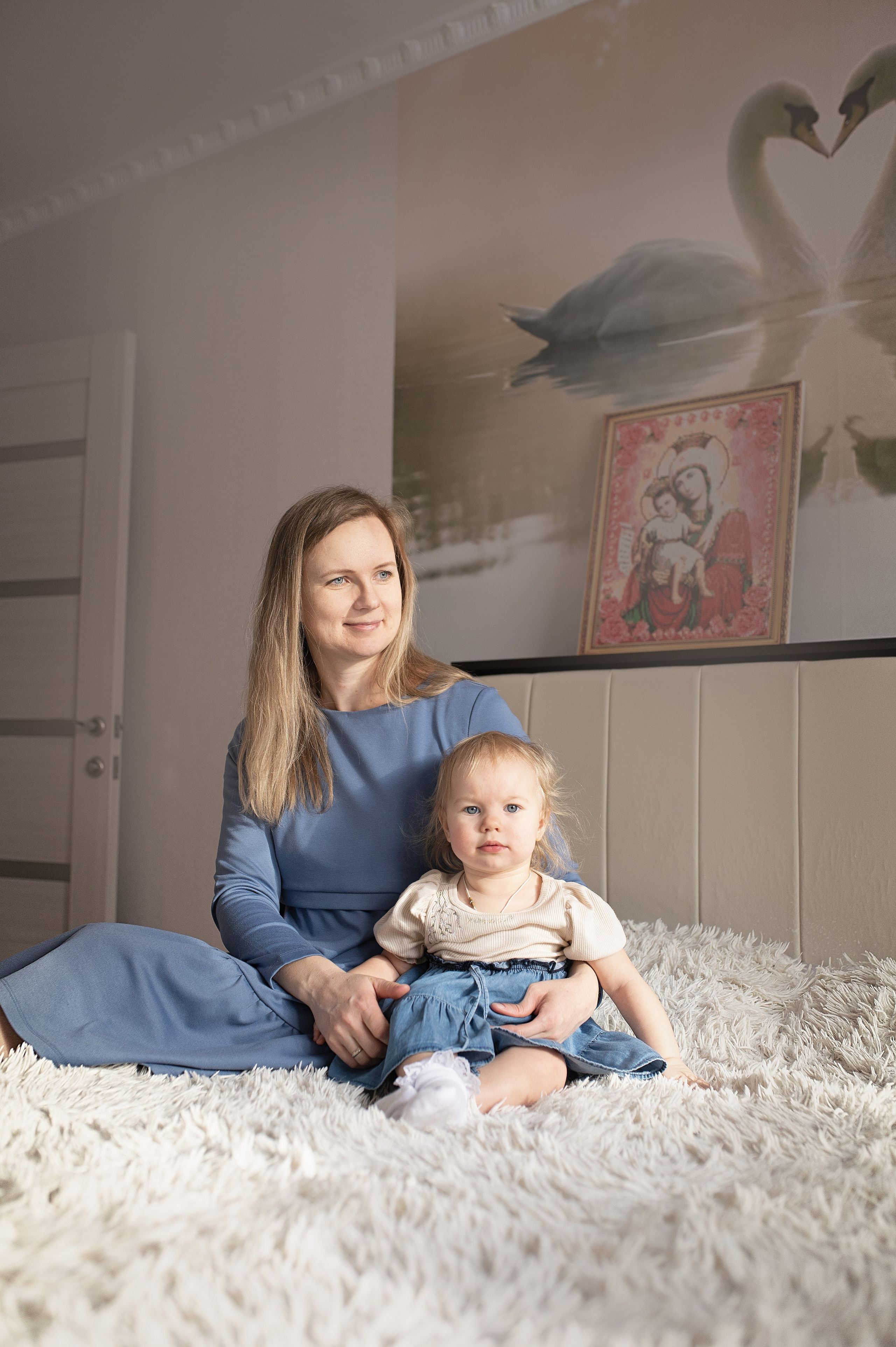 Семья Ляминых дома. Фотографы крещения/венчания  Красноярск Татьяна и Вячеслав Переваловы