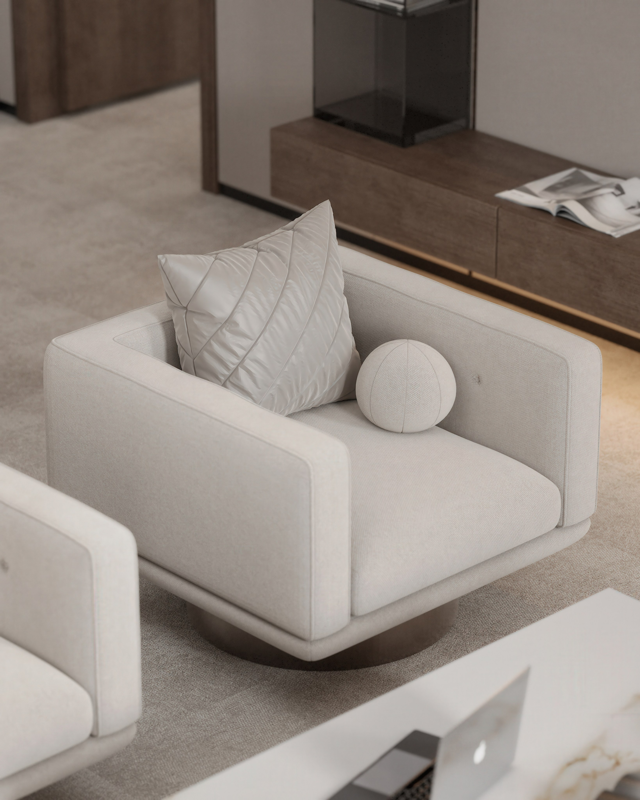 Кабинет руководителя и переговорная № 1. 3D визуализация интерьера и архитектурной среды