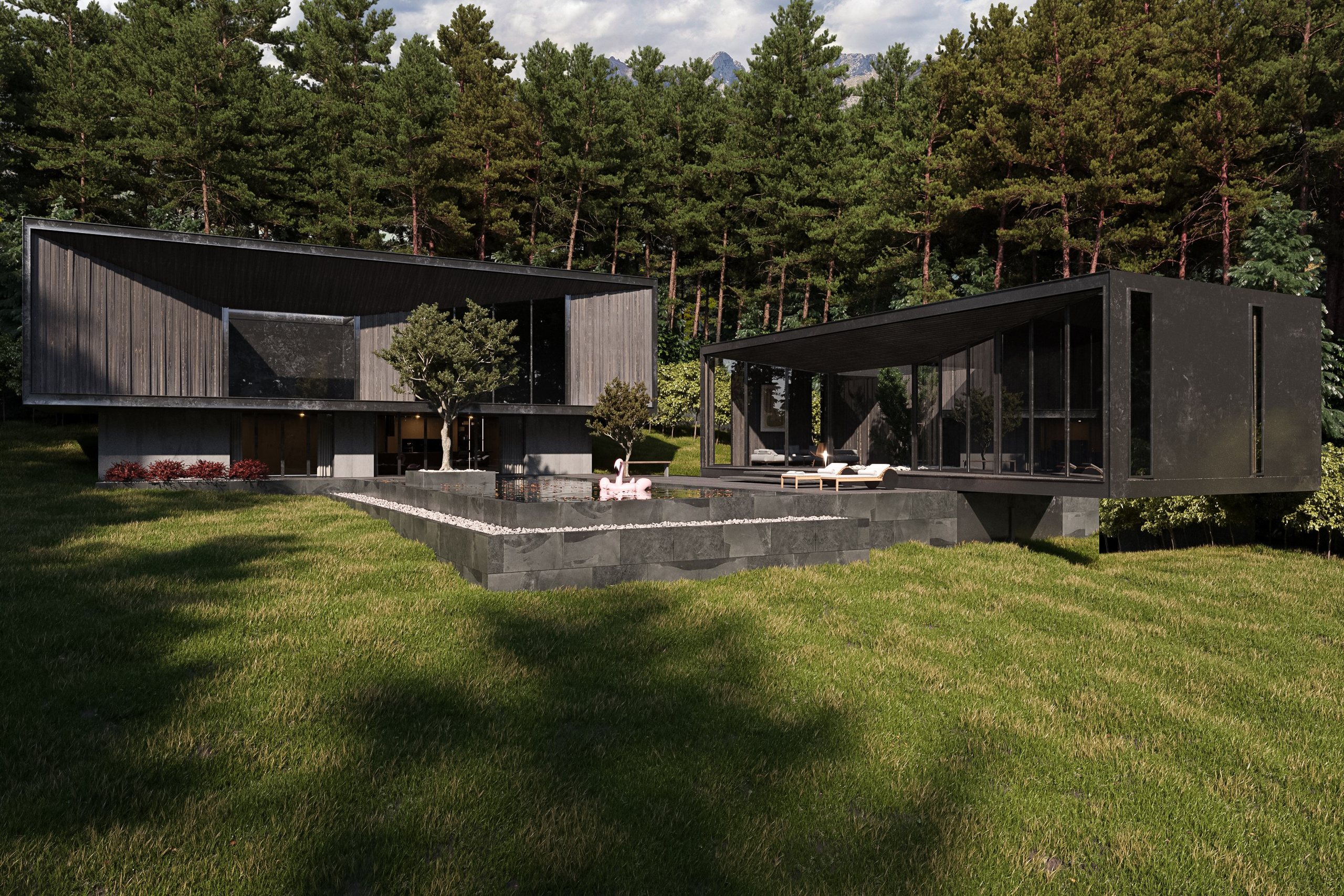 Y/A/O RESIDENCE. 3D визуализация интерьера и архитектурной среды