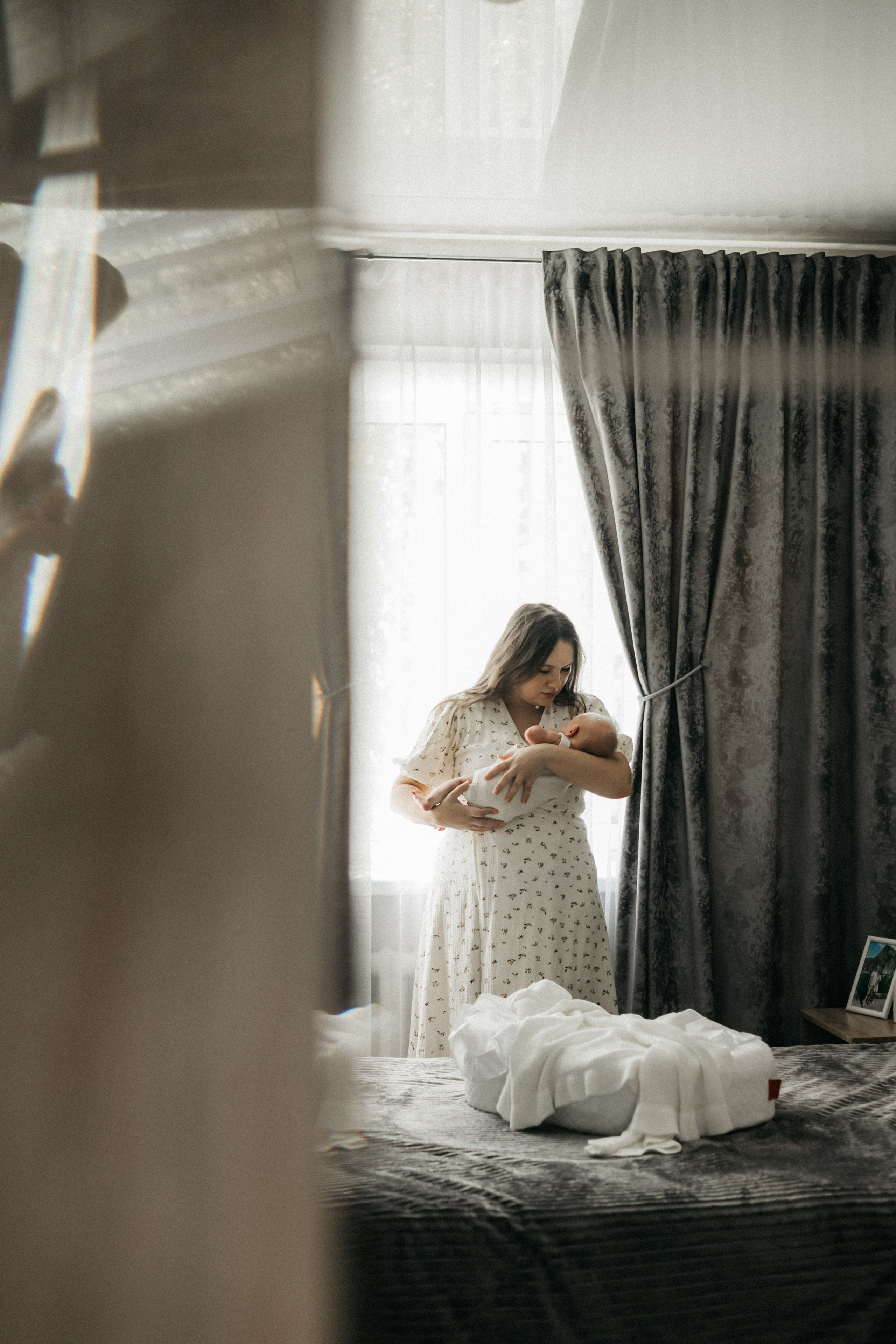 Лева 1 мес с мамой. Фотограф новорождённых Екатерина Боброва