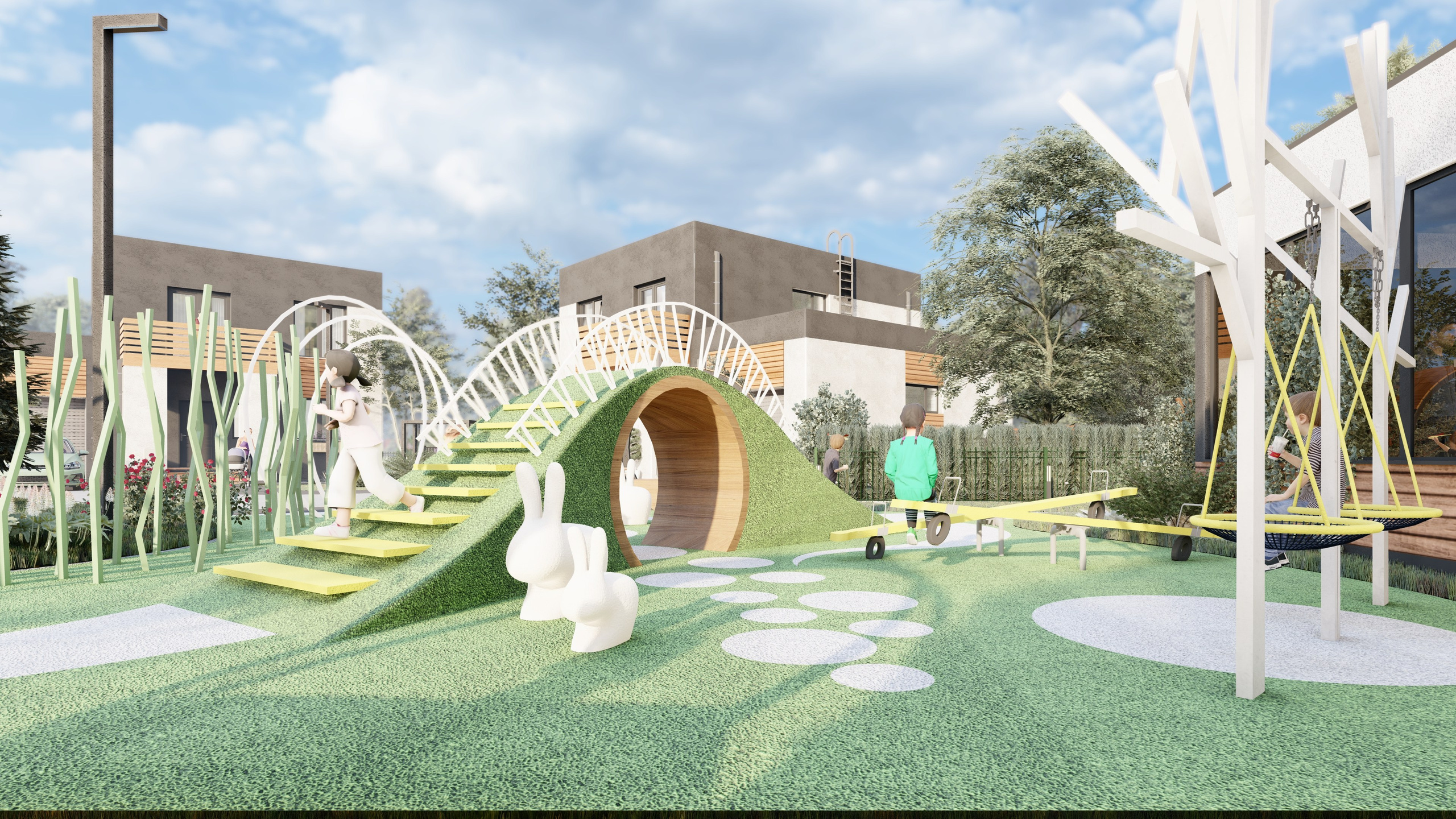 Благоустройство детской площадки. Александра Койтова — Архитектор малоэтажных зданий в Новосибирске