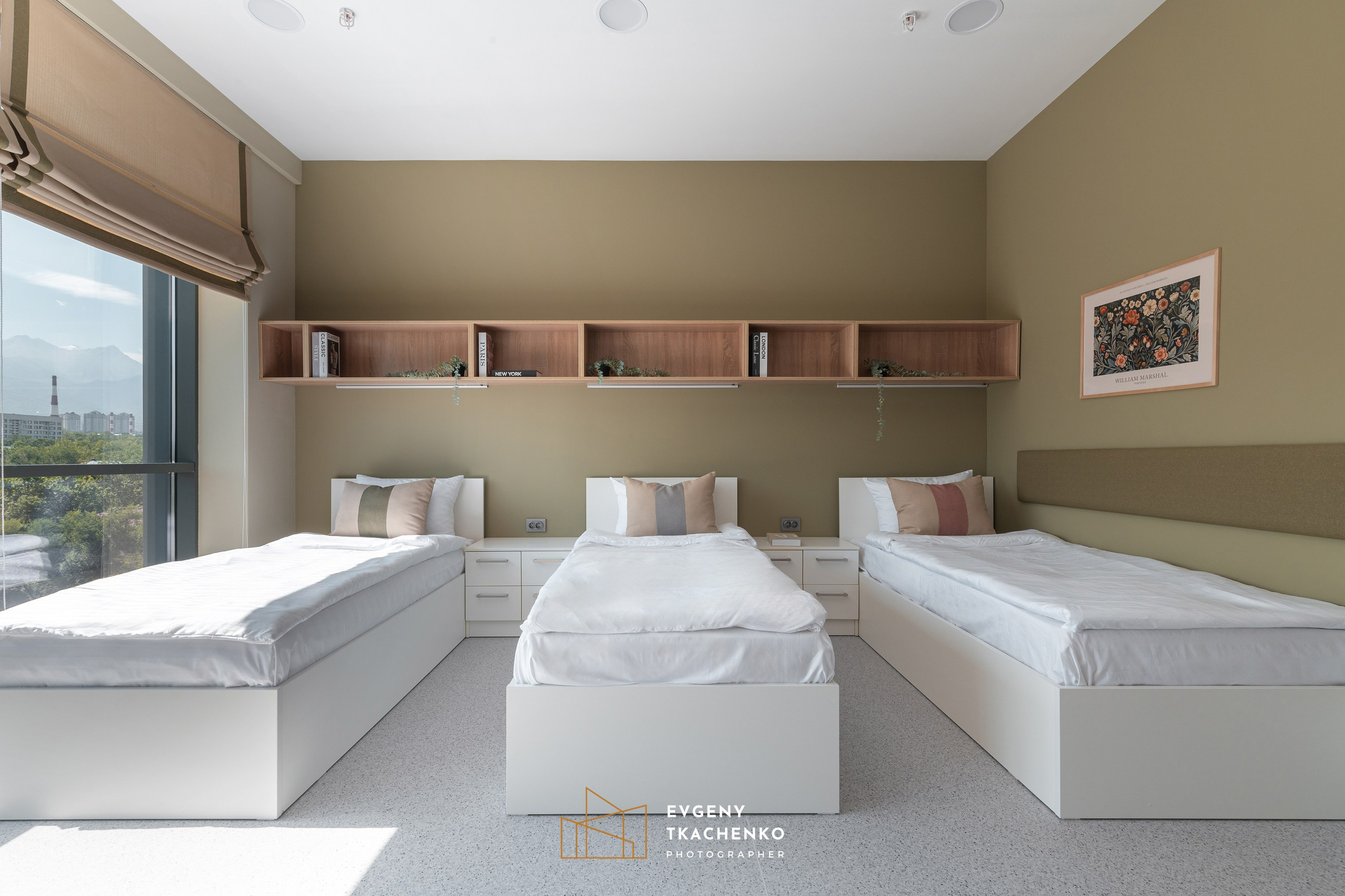 Общежитие университета NarXoz в Алматы. Архитектурный и интерьерный фотограф в Казахстане