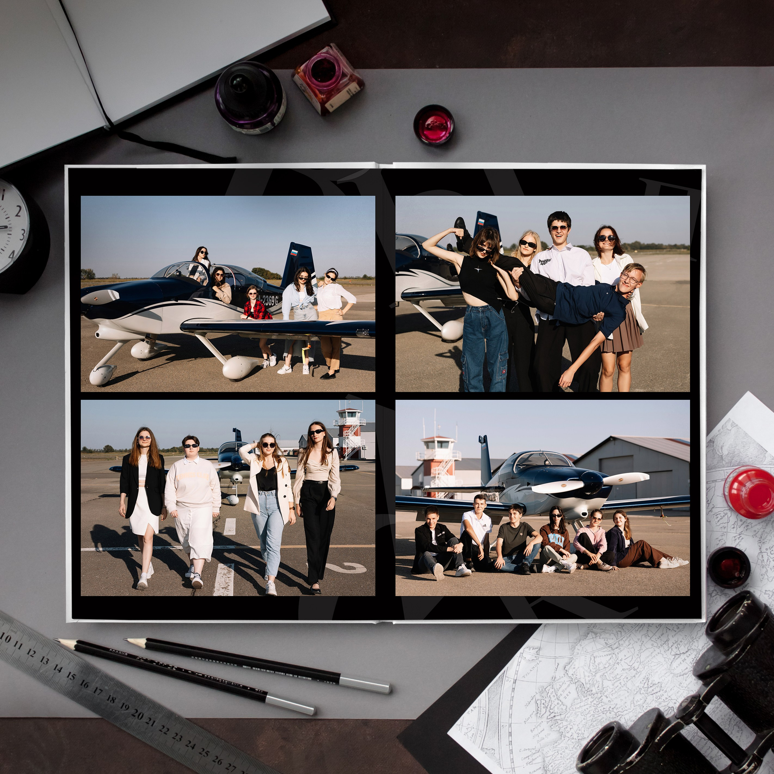 фотографии для выпускного альбома с самолетами