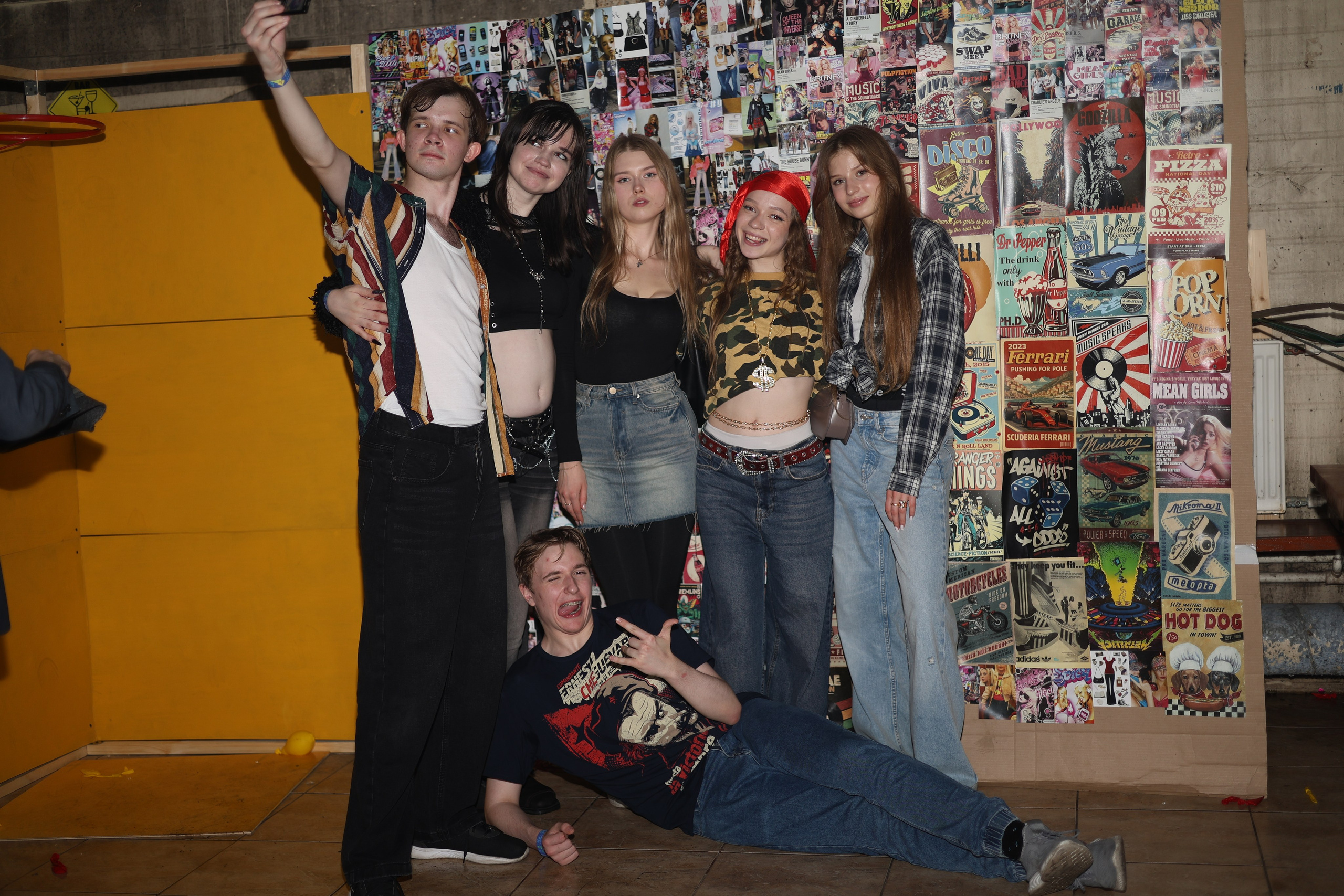 Student american-style party. Mintonov's Film Studio