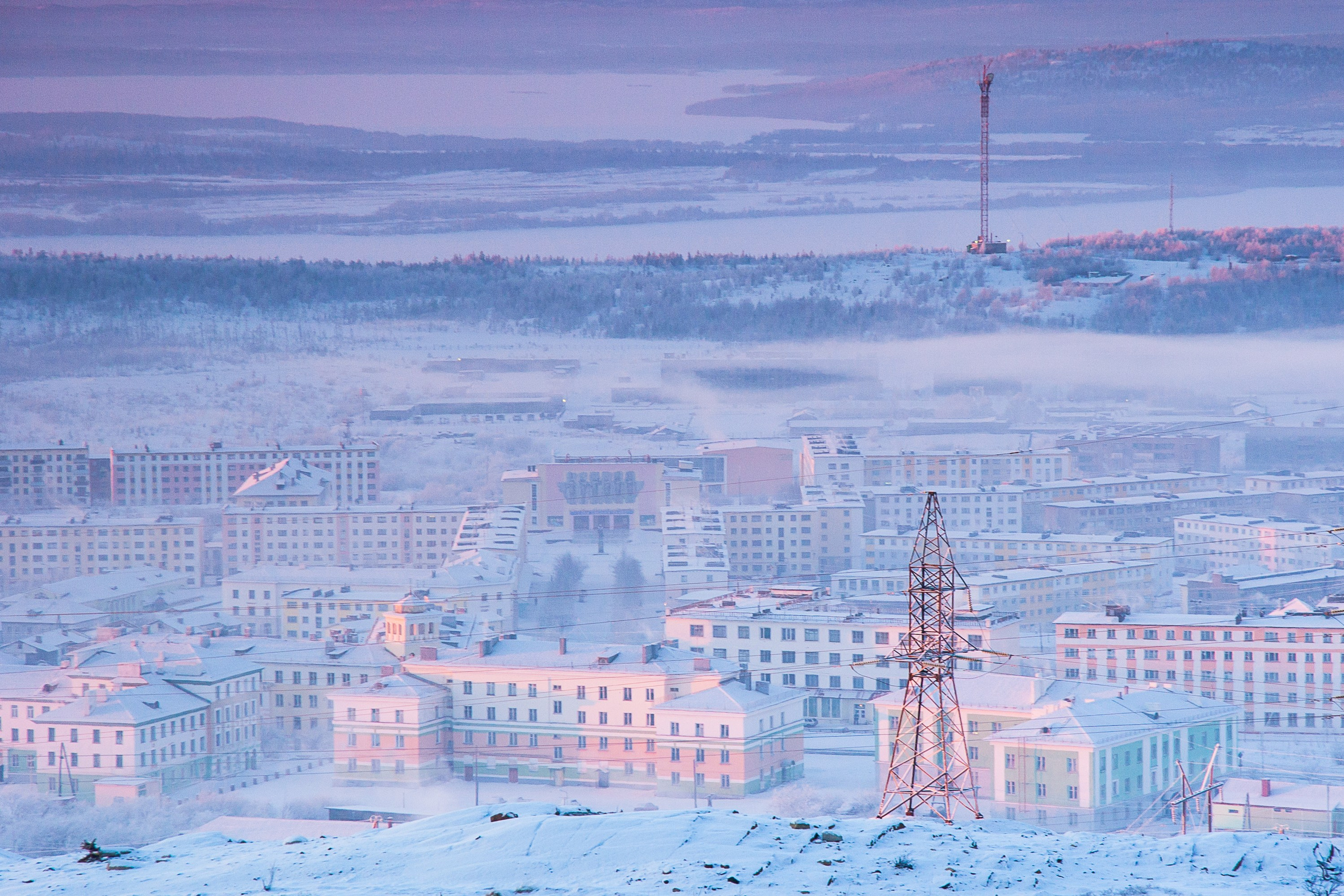 Зима. Пейзажи Крайнего Севера. Баренцево море, Рыбачий, Средний, Немецкий
