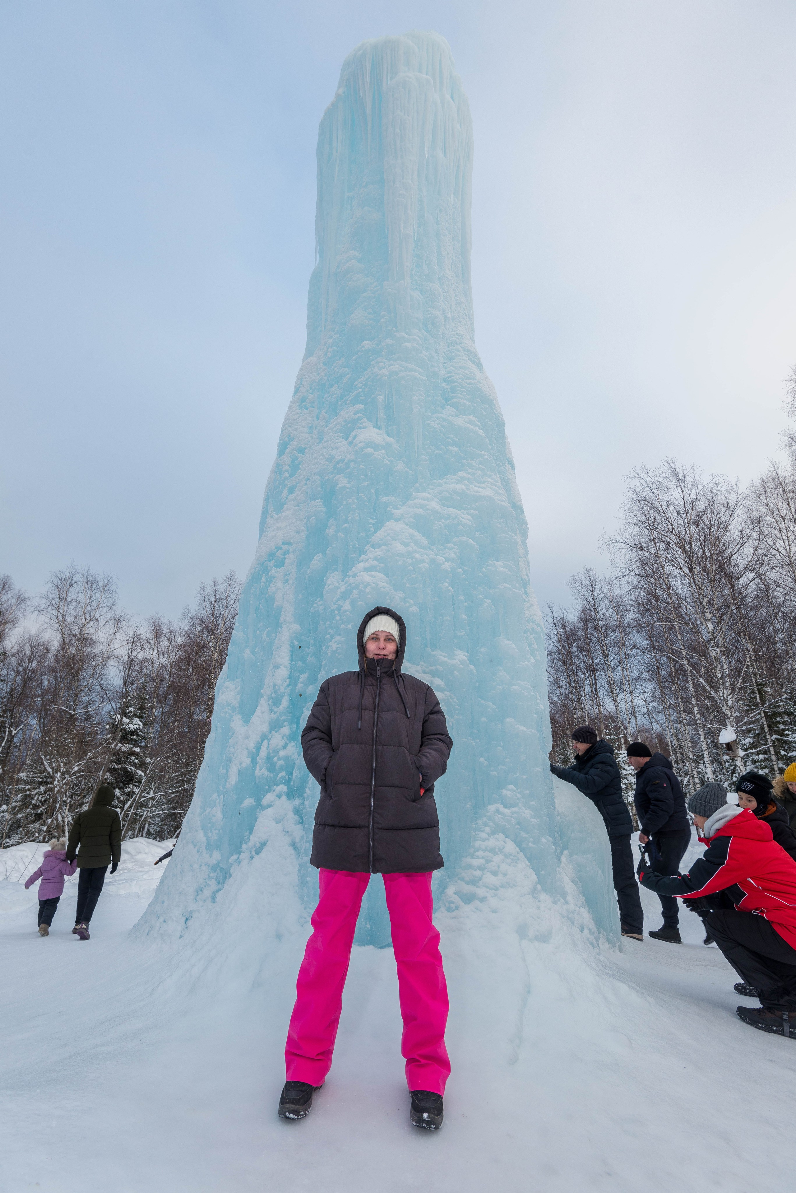 Таганай Семибратка, Парк Бажова, ледяной фонтан 06.01.2024. Свадебный фотограф на Урале Виктор Соколов