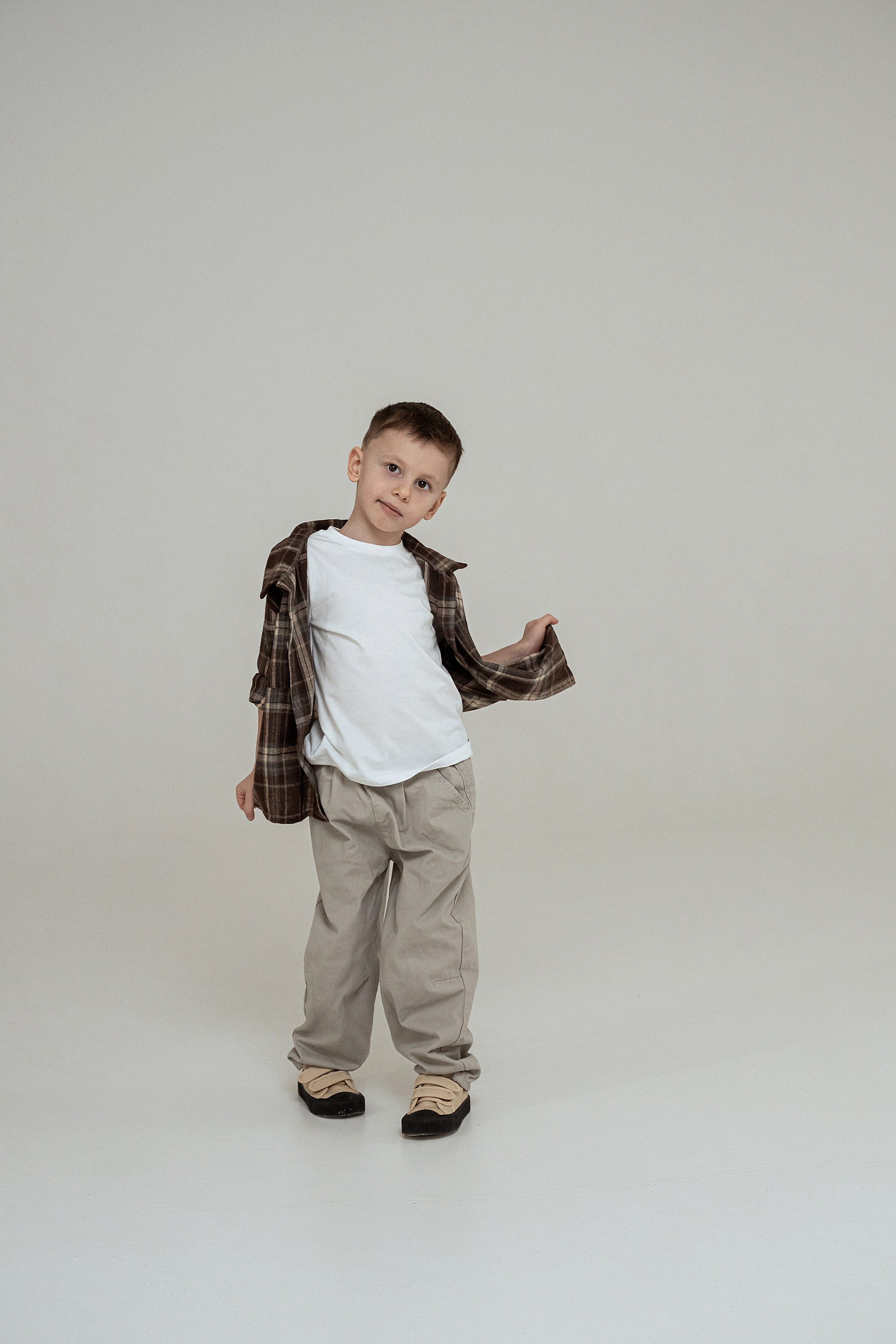 Mother and son photo shoting