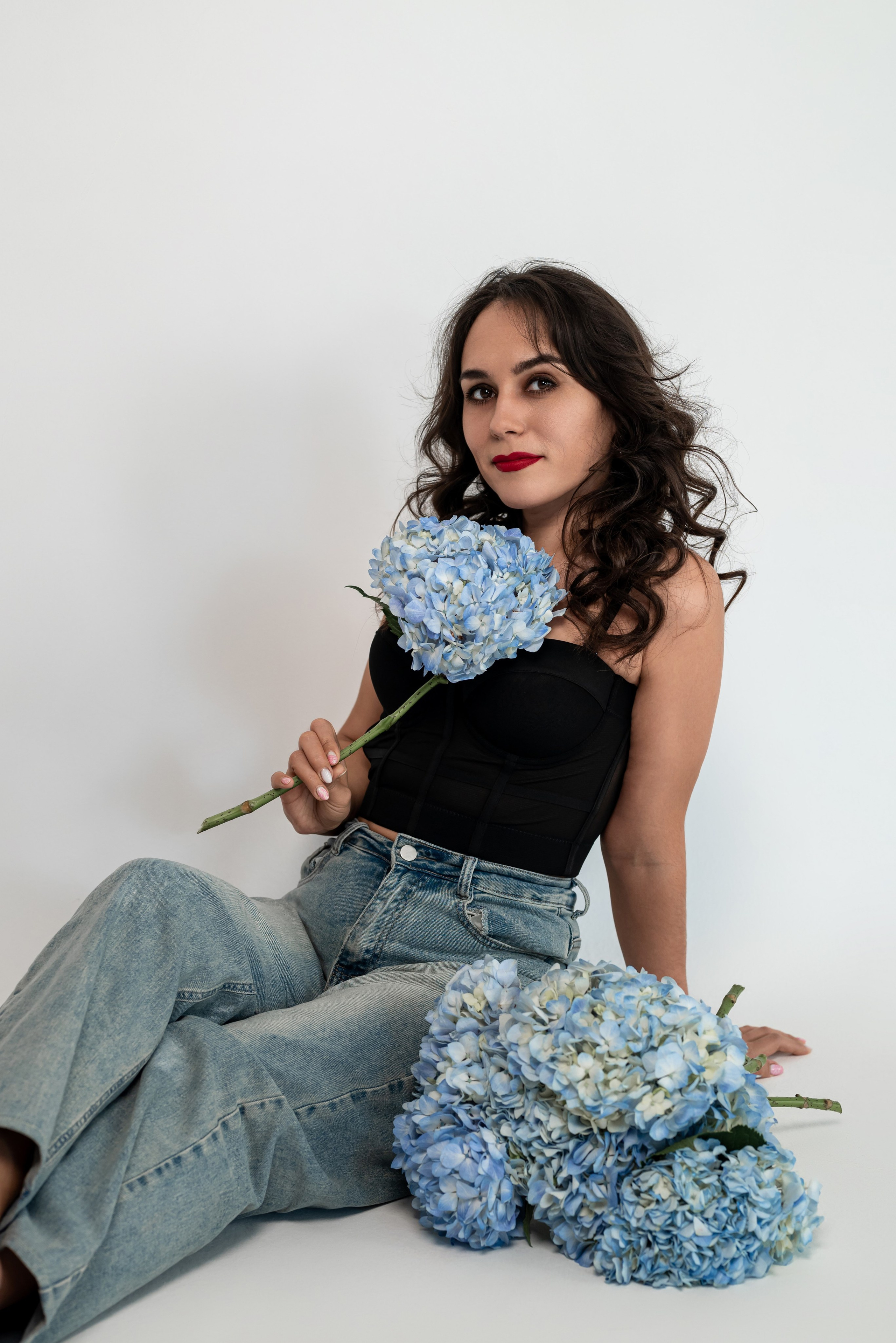 Фотопроект с голубыми гортензиями. Фотограф в городе Салават