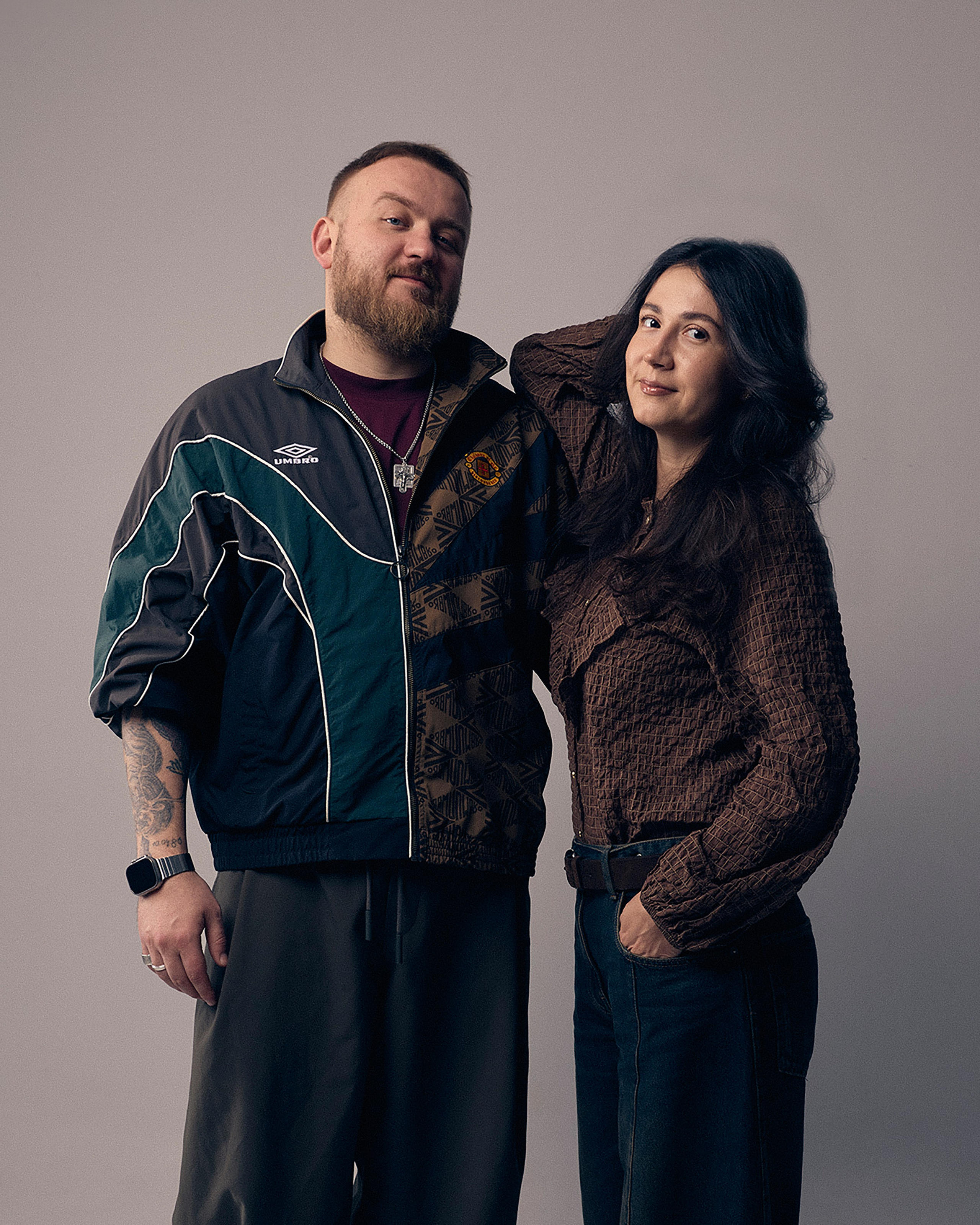 Comedian Pavel Dedishchev photographed for media in a Barcelona studio