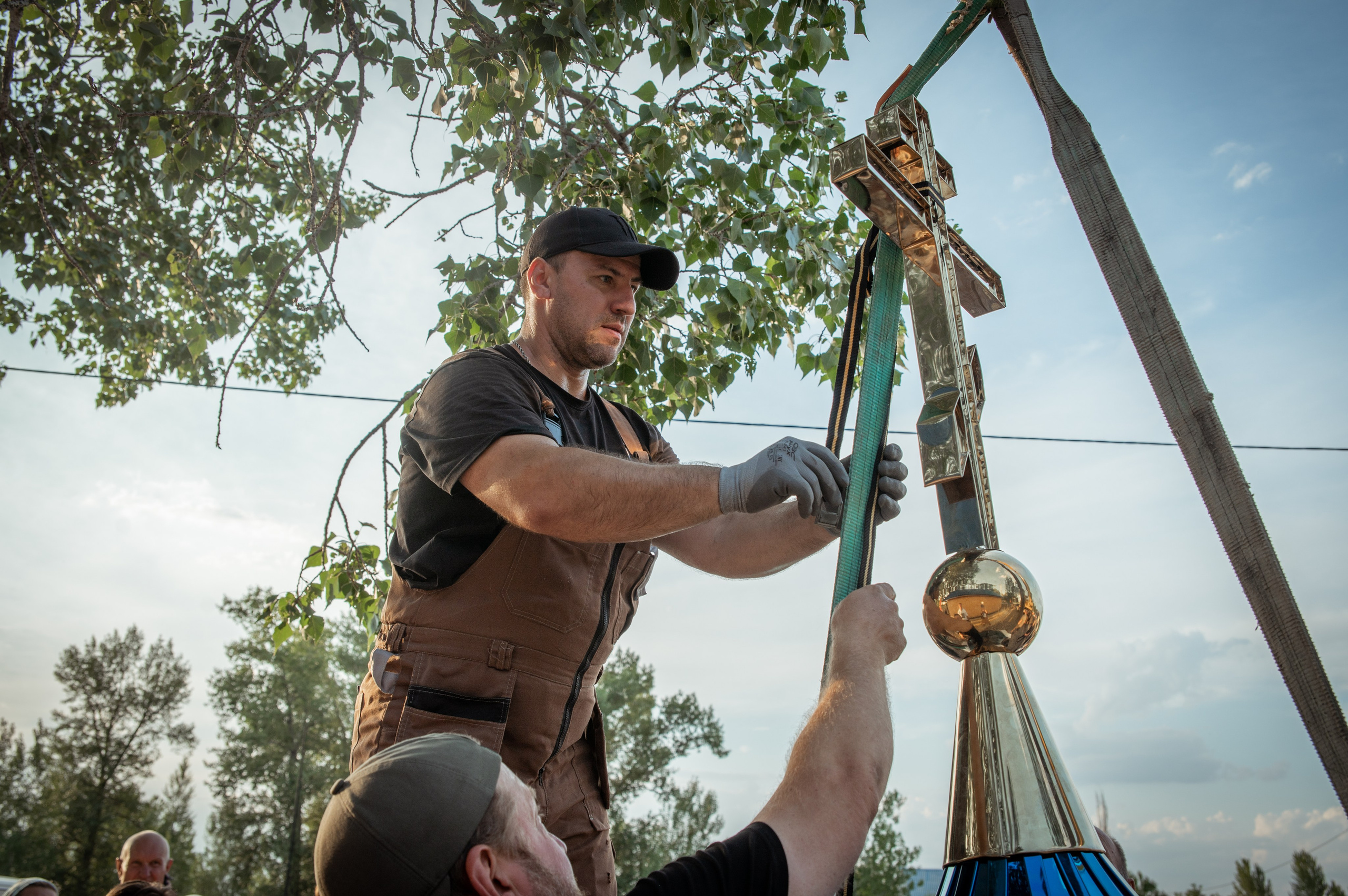 Освещение купола в храме Казанской иконы Божьей Матери х. Закутский. Церковный, семейный и репортажный фотограф Волгоград, Волжский