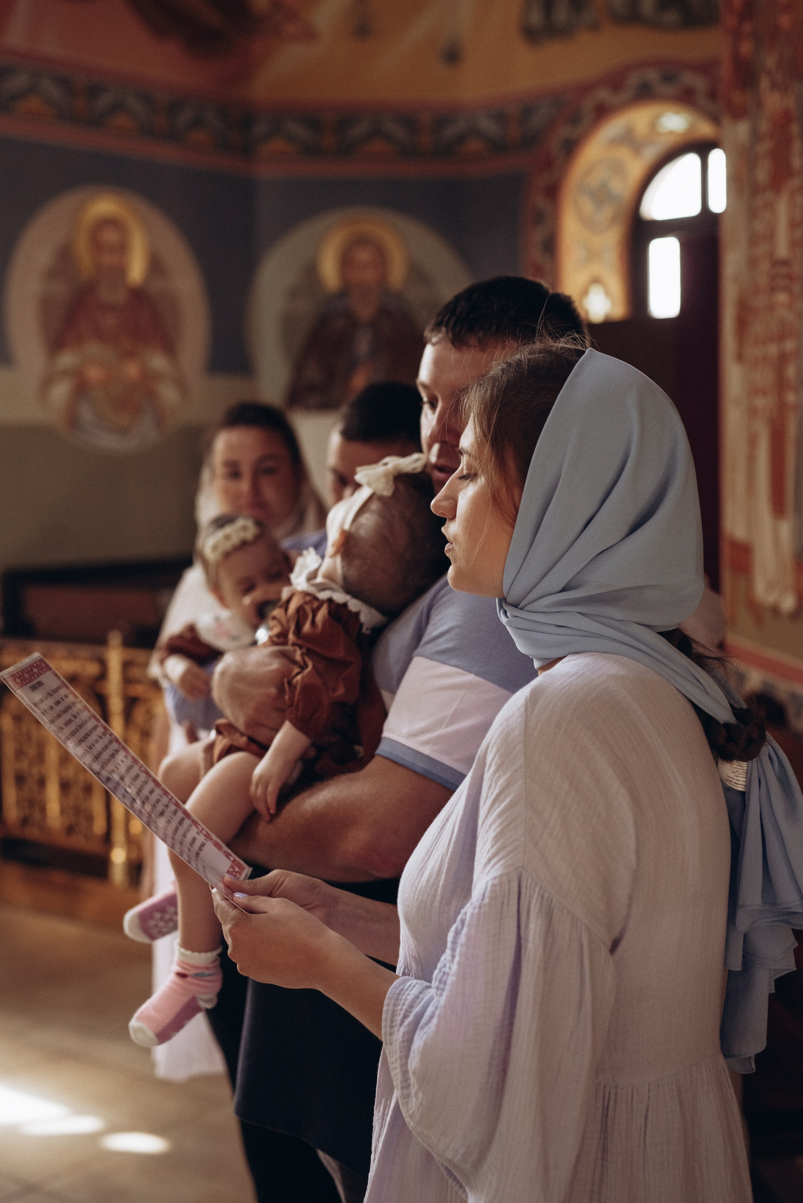 Крещение Ксении и Елизаветы. Фотограф новорождённых и семейный фотограф в Иваново Любовь Капранова