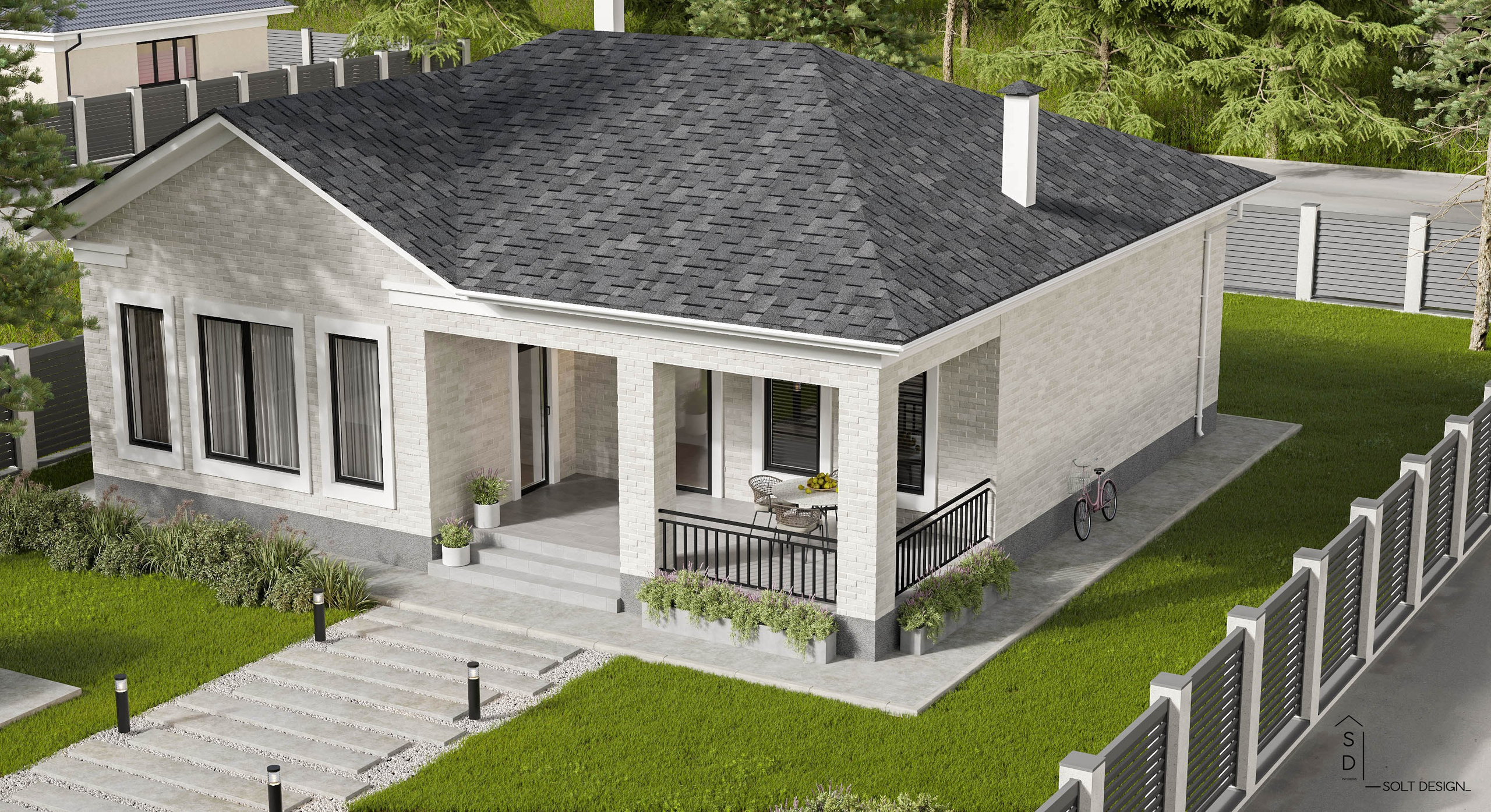 Проект одноэтажного дома. Das House