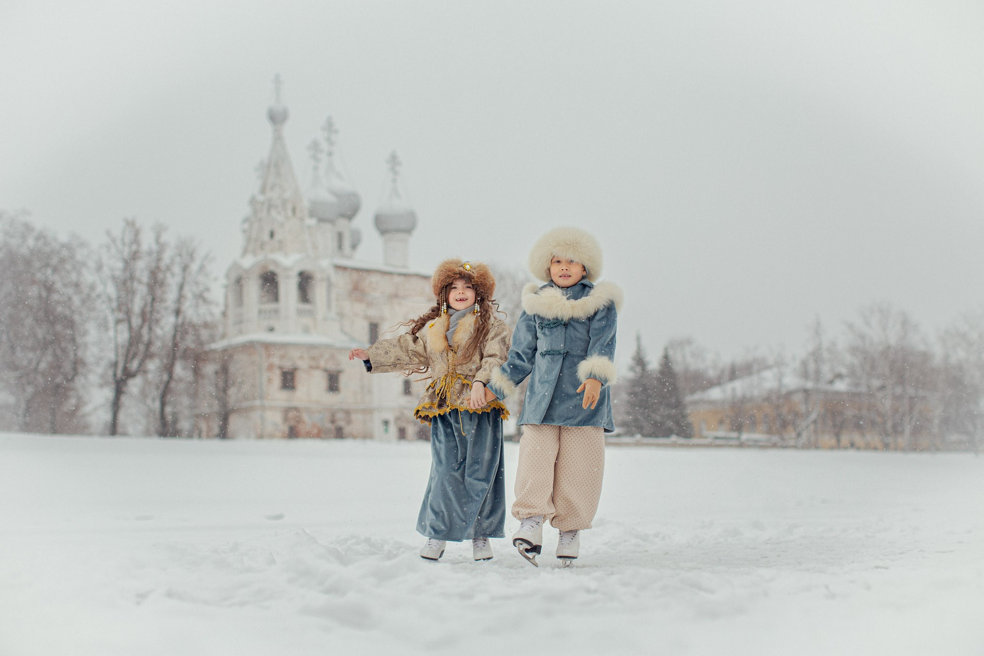 Фотосессия по мотивам Серебряные коньки. Семейный фотограф Татьяна Надеждина | Москва, Московская область, Ярославль