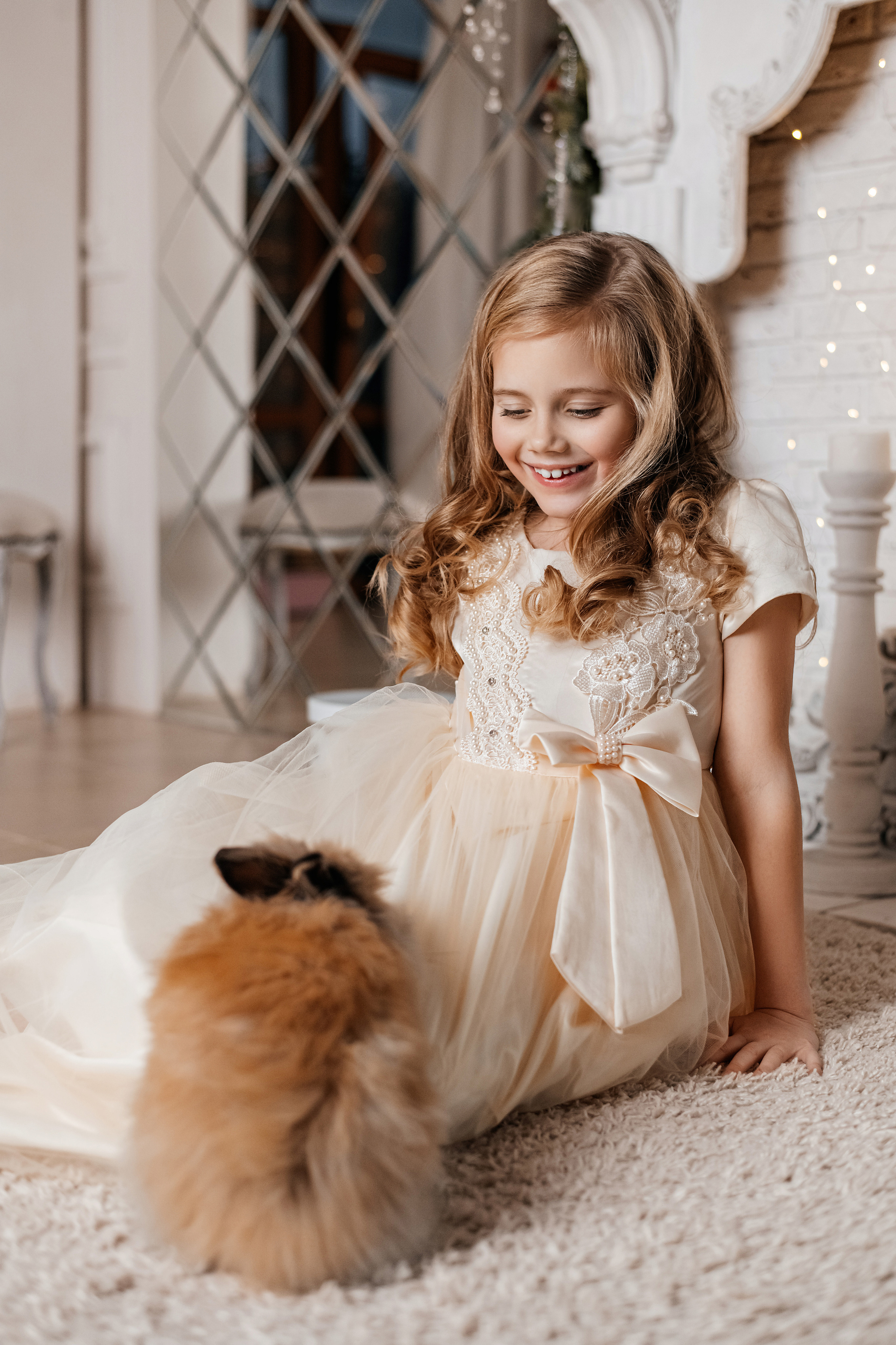 Детская фотосессия с кроликом. Фотограф в Крыму Кот Мария