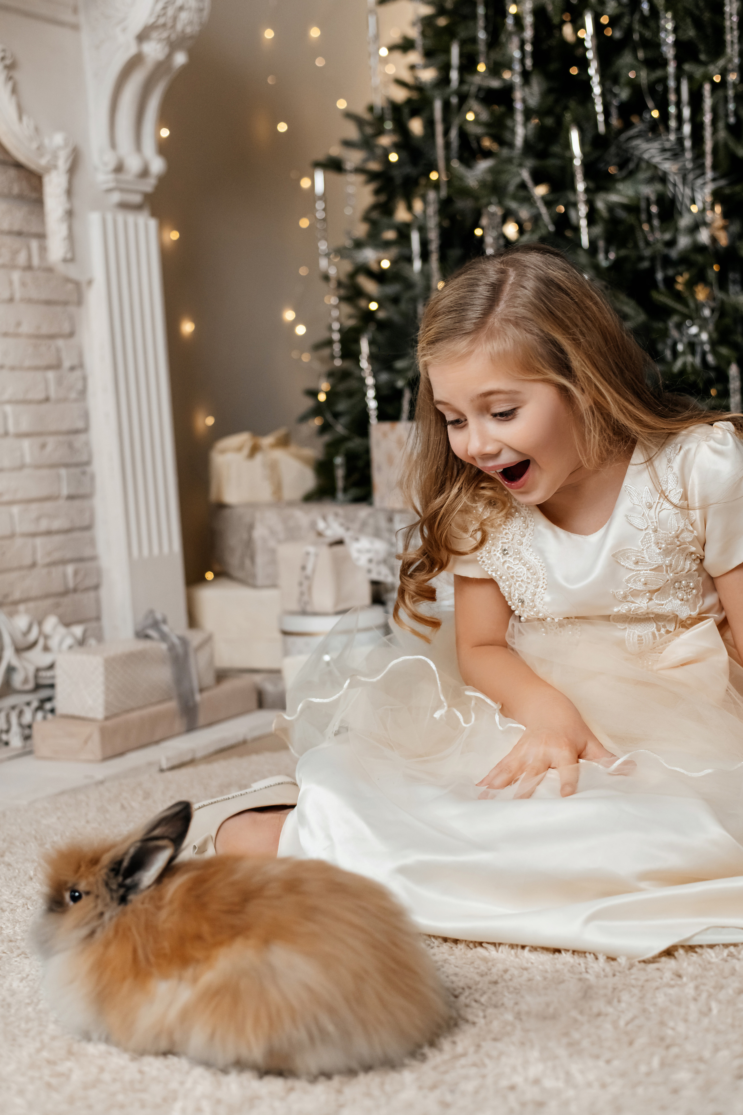 Детская фотосессия с кроликом. Фотограф в Крыму Кот Мария