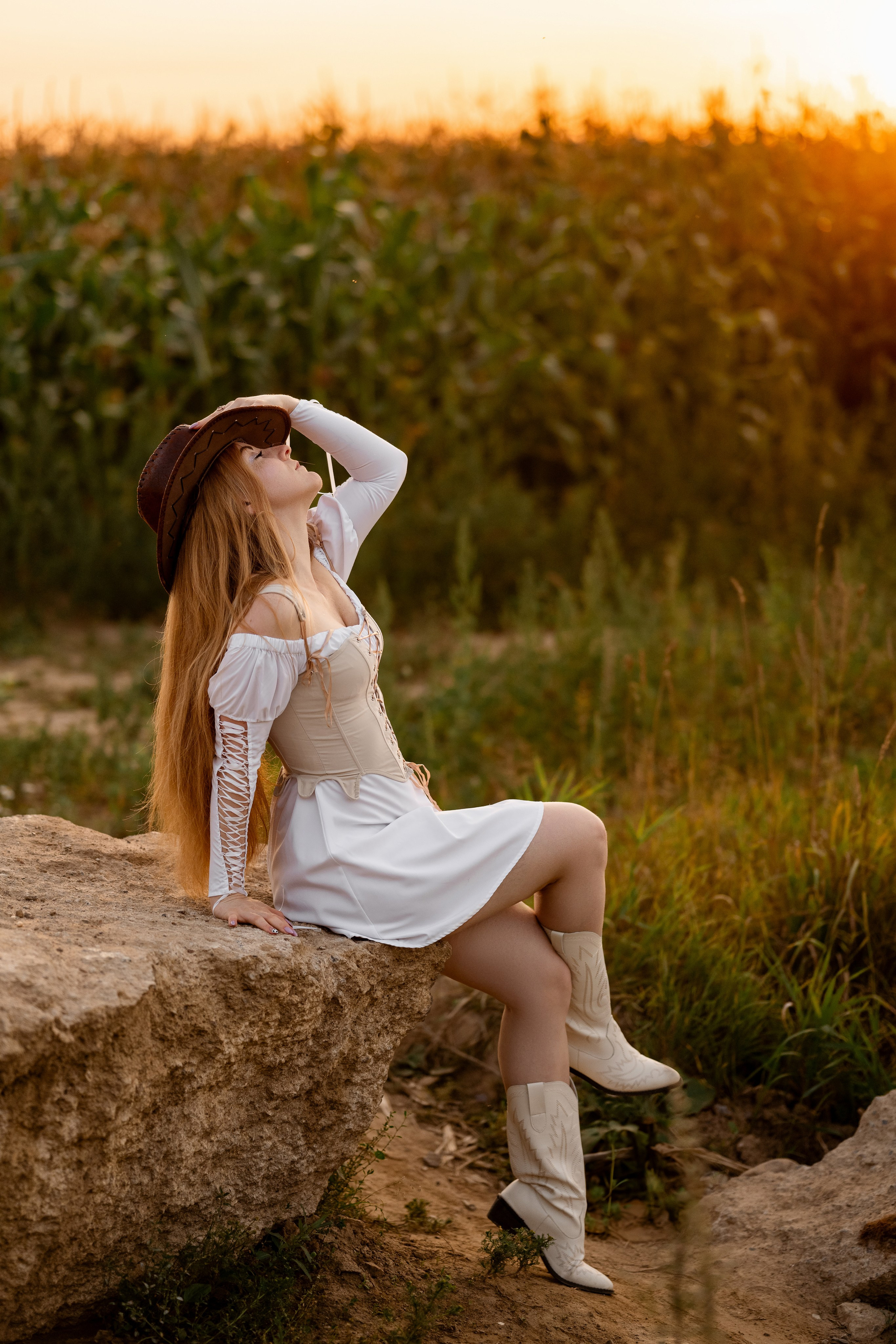 Алена. Кукурузное поле. Свадебный и семейный фотограф в СПб Валерия Фомичева