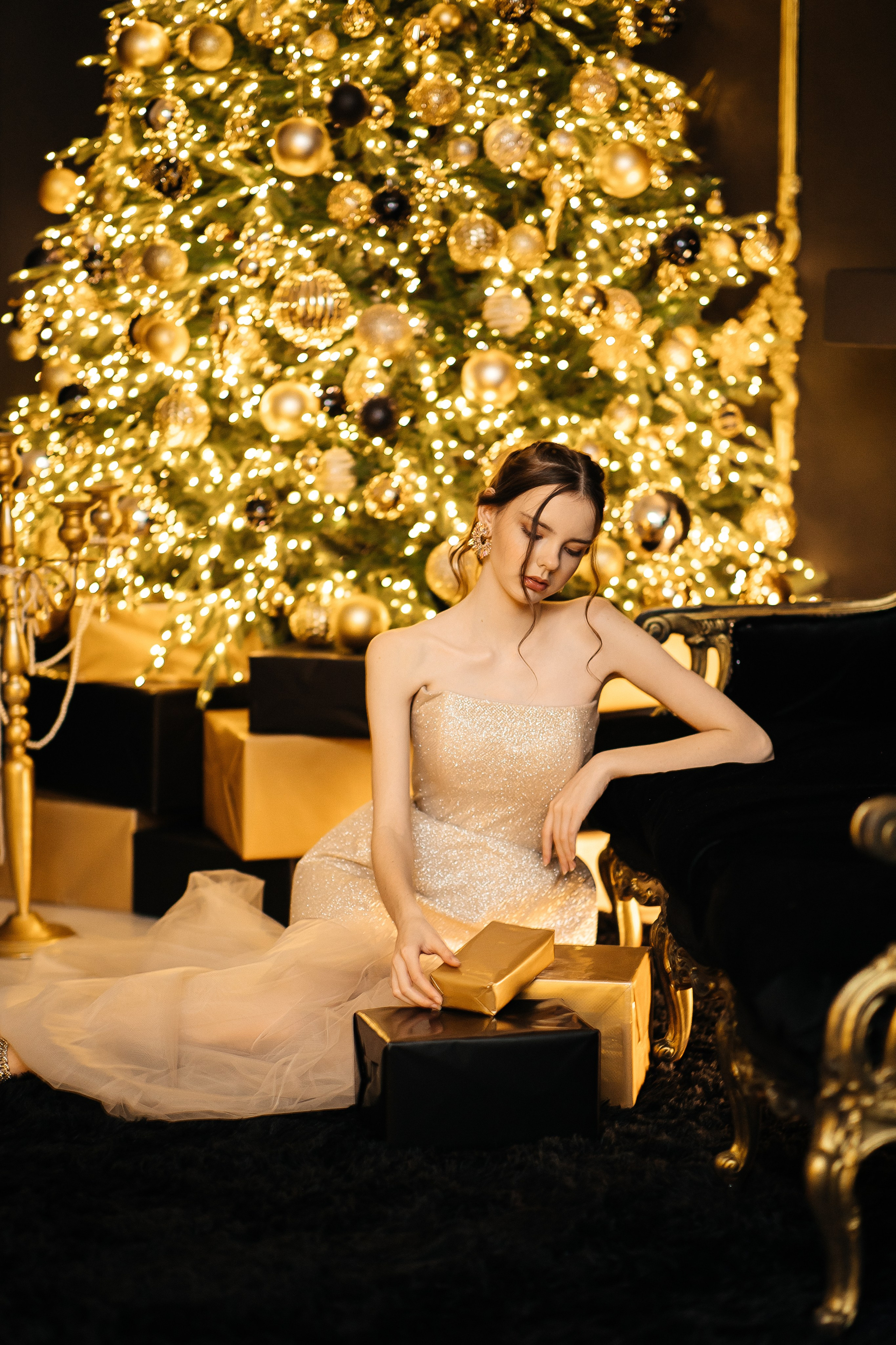 Индивидуальная 2х часовая новогодняя съемка для Анастасии. Портретный фотограф Юлия Красноперова в Барнауле/Заринске