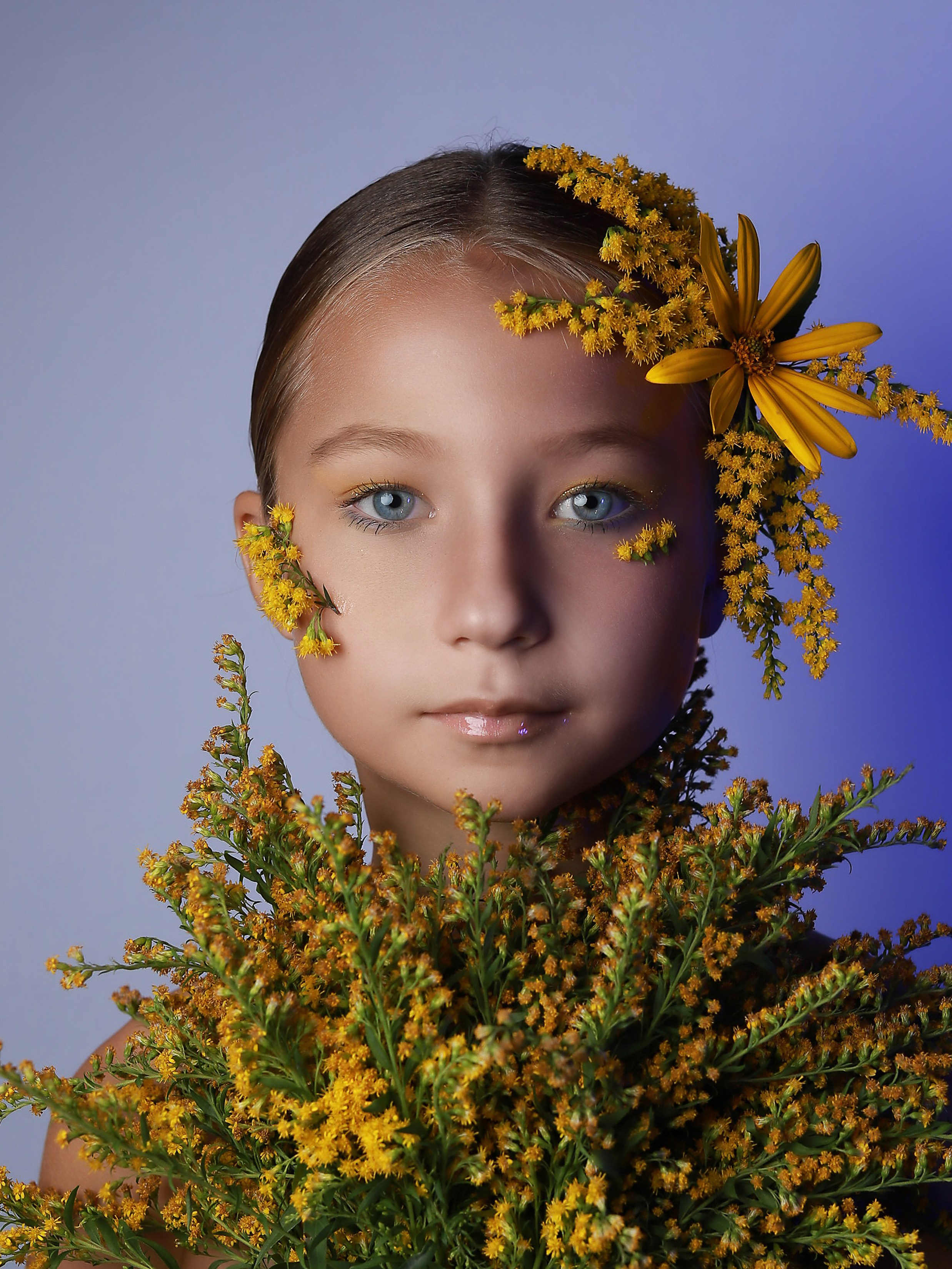 Портреты с цветами. Фотограф Юлия Мальцева