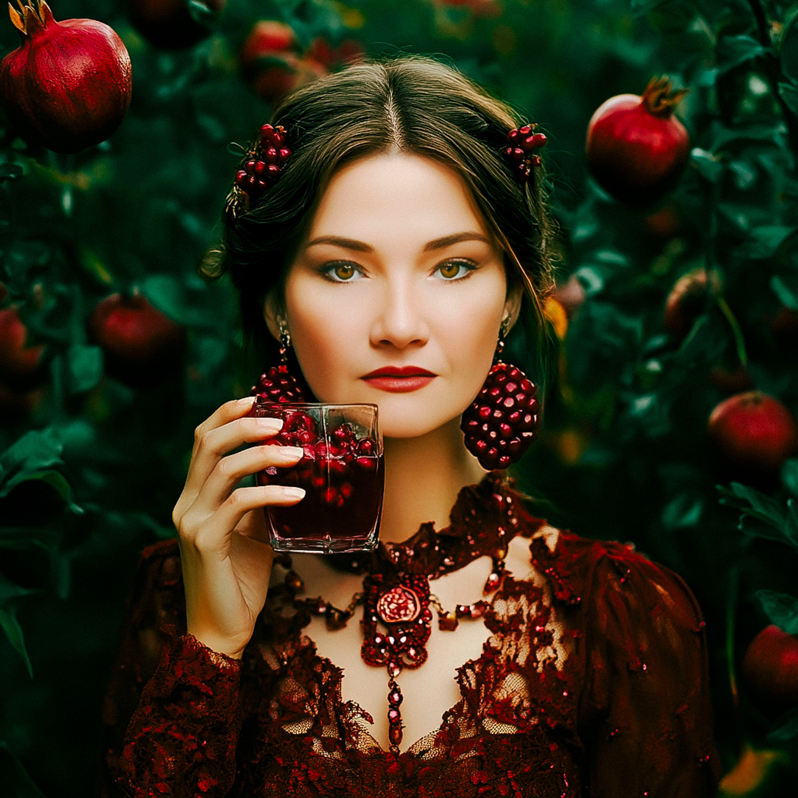 Нейрофотосессия для Ольги. Девушка с гранатом. ФотоХудожник Харитонова Ирина г. Санкт-Петербург