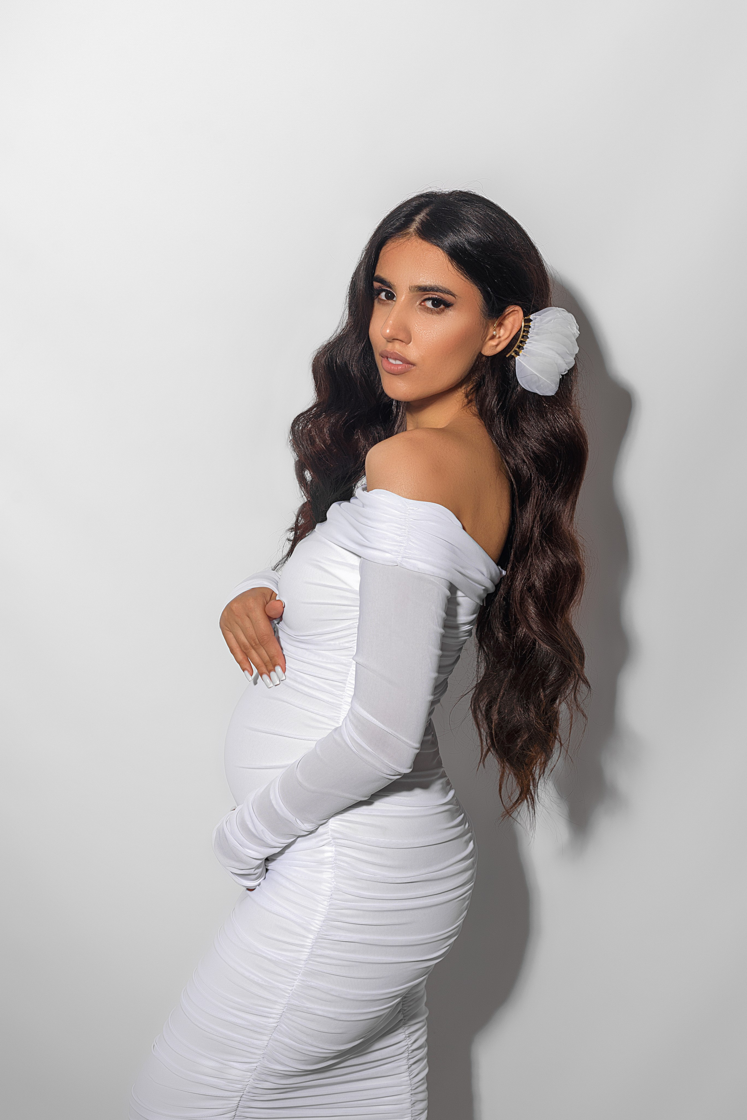 Стильная фотосессия беременности. Фотограф беременности и новорожденных в Рязани