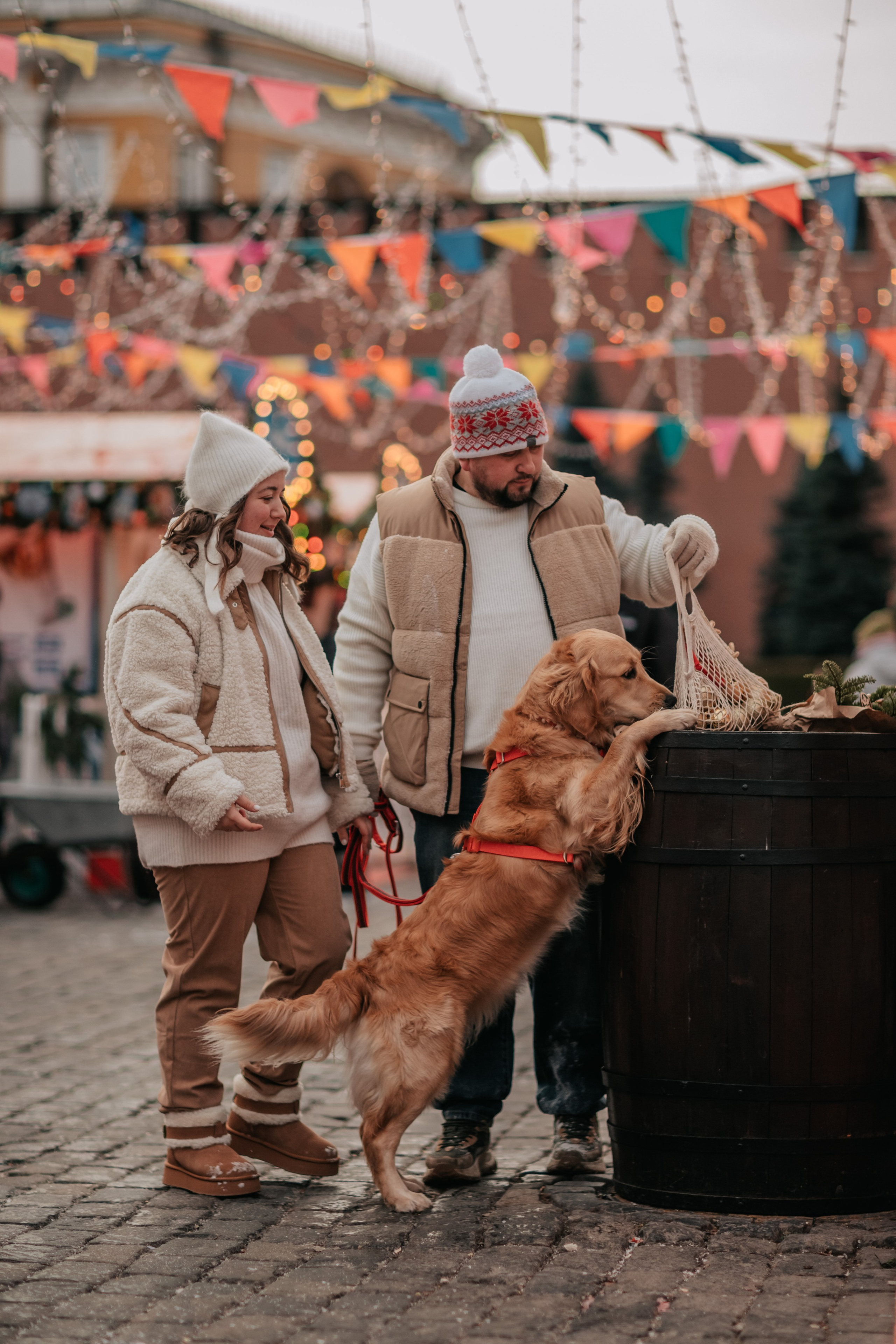 Бетти, Катя и Лёша. Новогодняя история. Семейный фотограф анималист Мария Крючкова