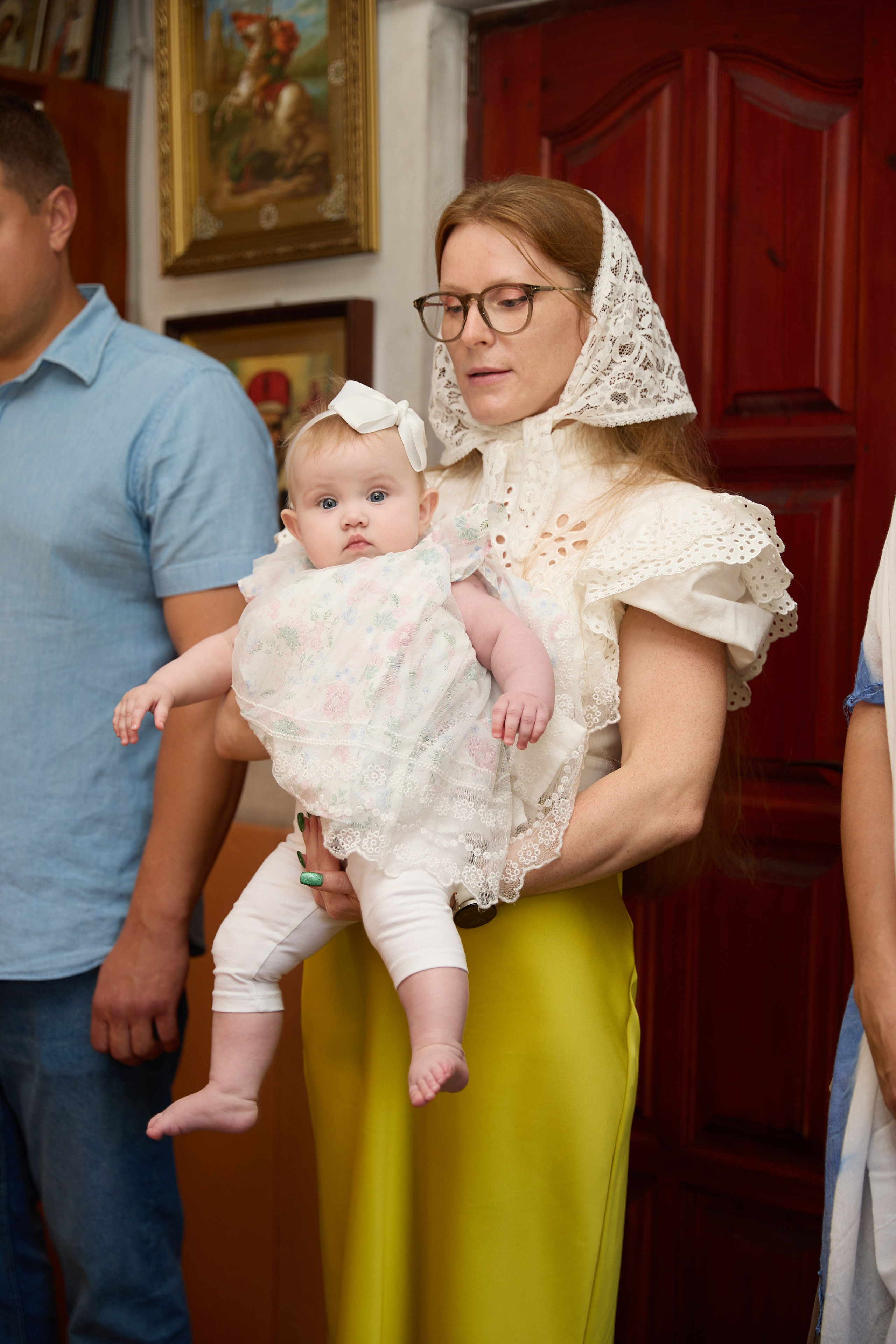 Съемка крещения в Щомыслице