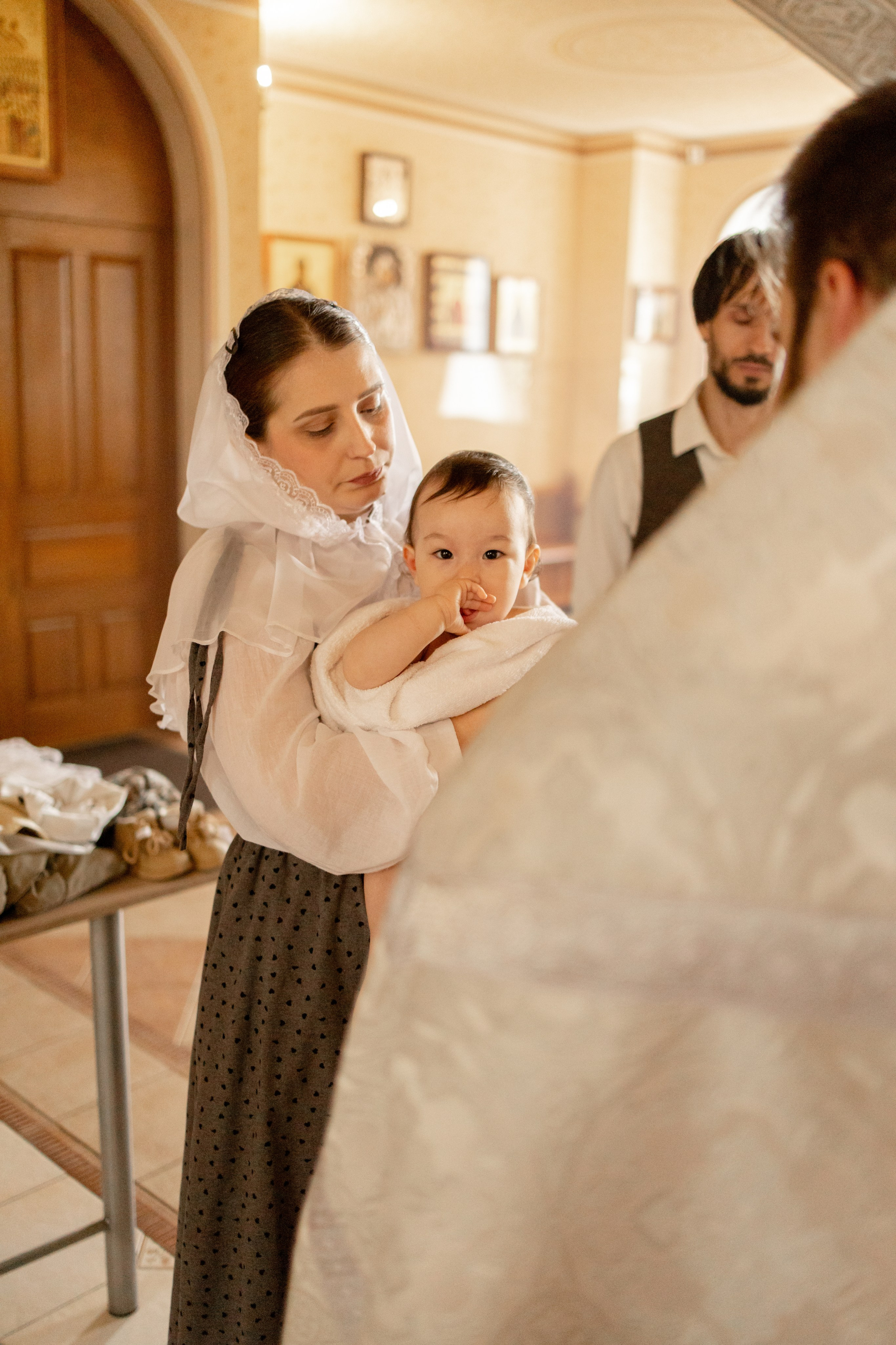Таинство Крещения Мишель. Фотограф новорождённых Newborn Москва
