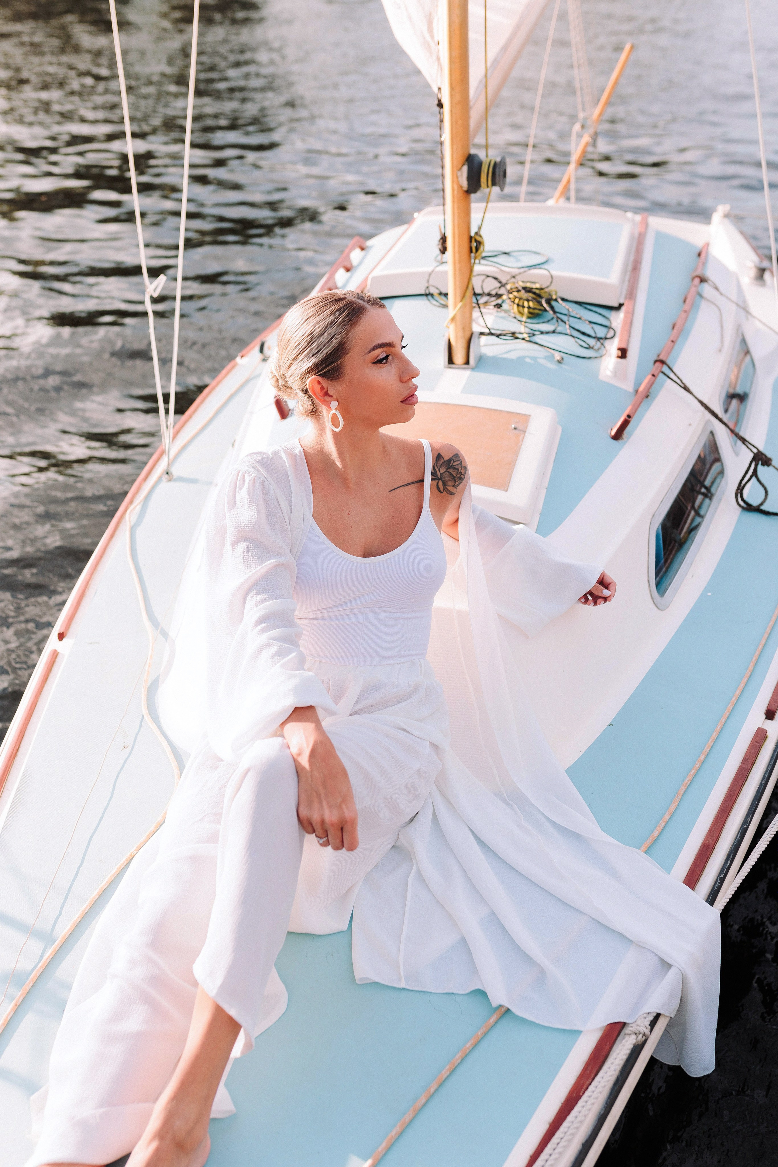 Съёмка на яхте. Фотограф Полина Лытнева