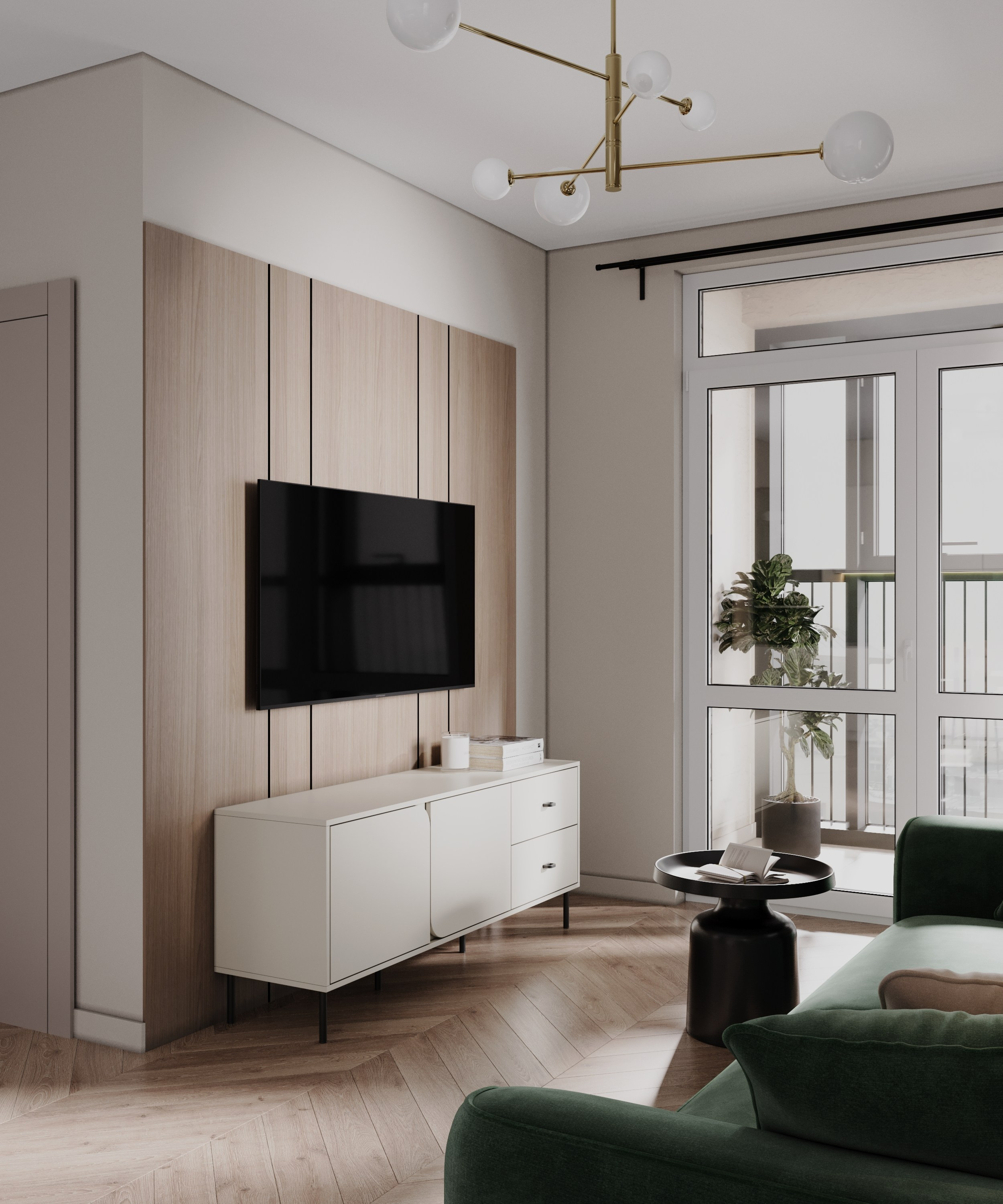 EKAT PARK, 50 m². Анастасия Дремина DREMINA INTERIORS