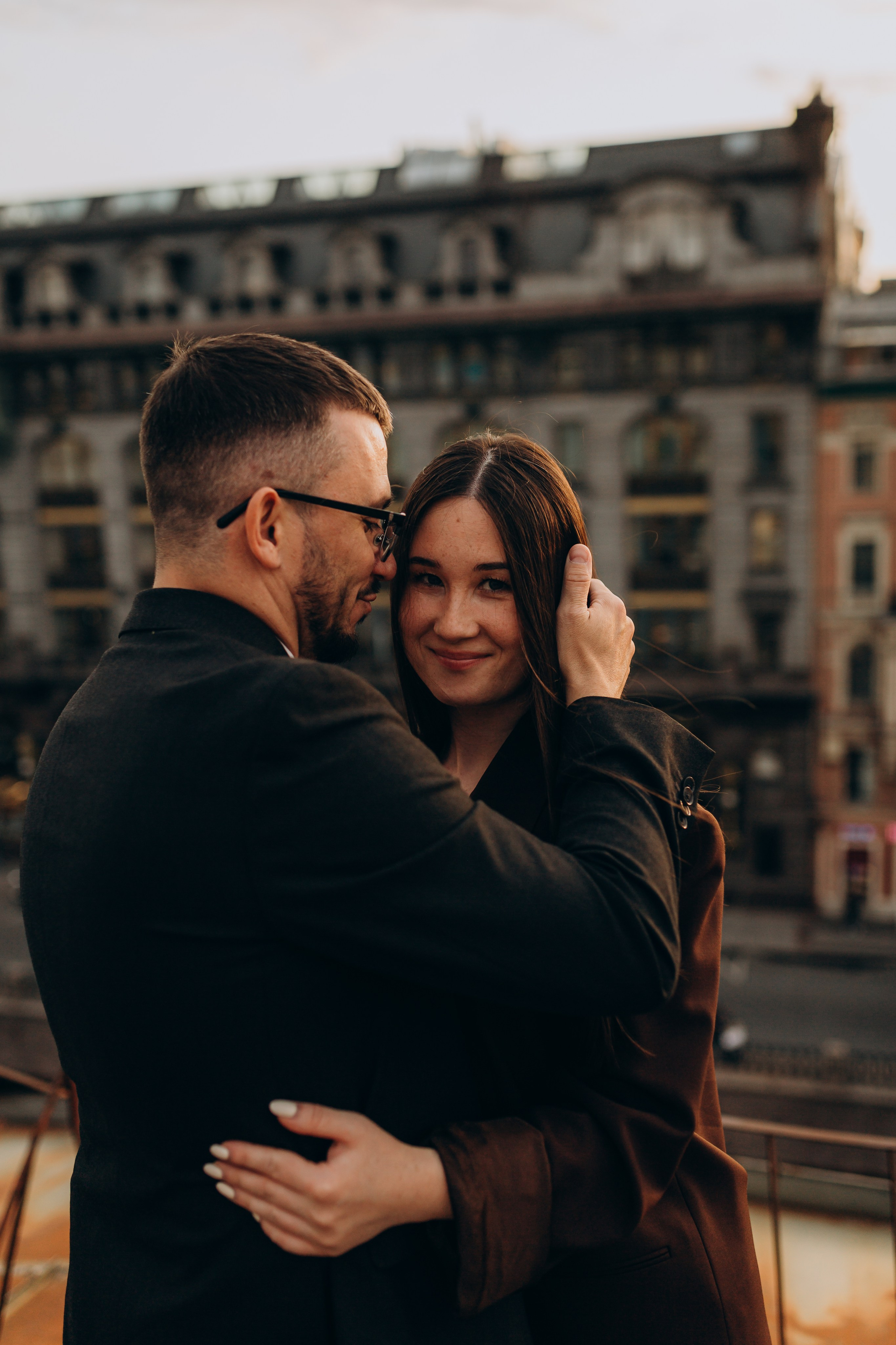 LoveStory на крышах Питера. Фотограф Санкт-Петербург Князева Елизавета