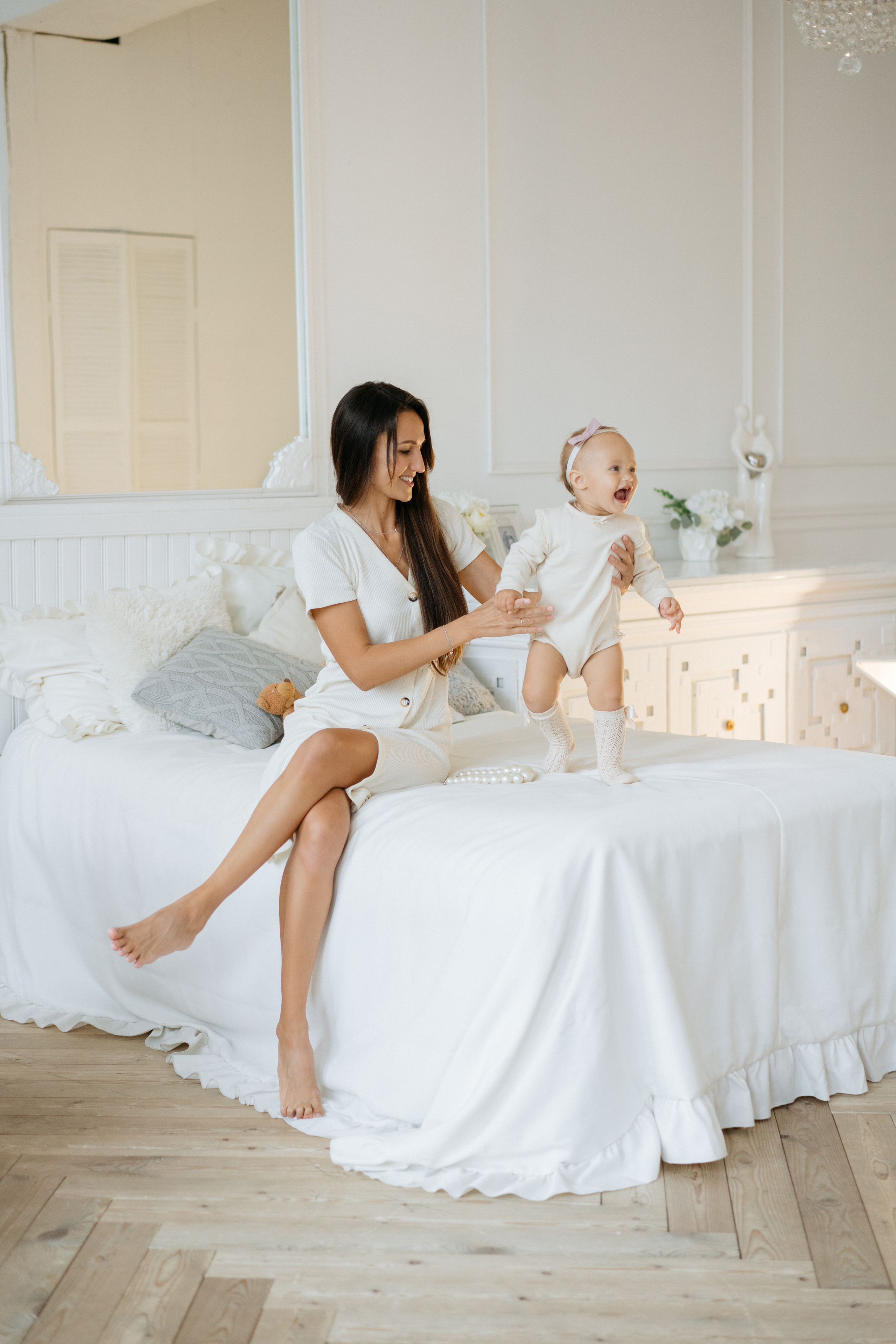 Фотосессия в белой студии, годик девочке. Свадебный и семейный фотограф в Калининграде Анастасия Гриценко