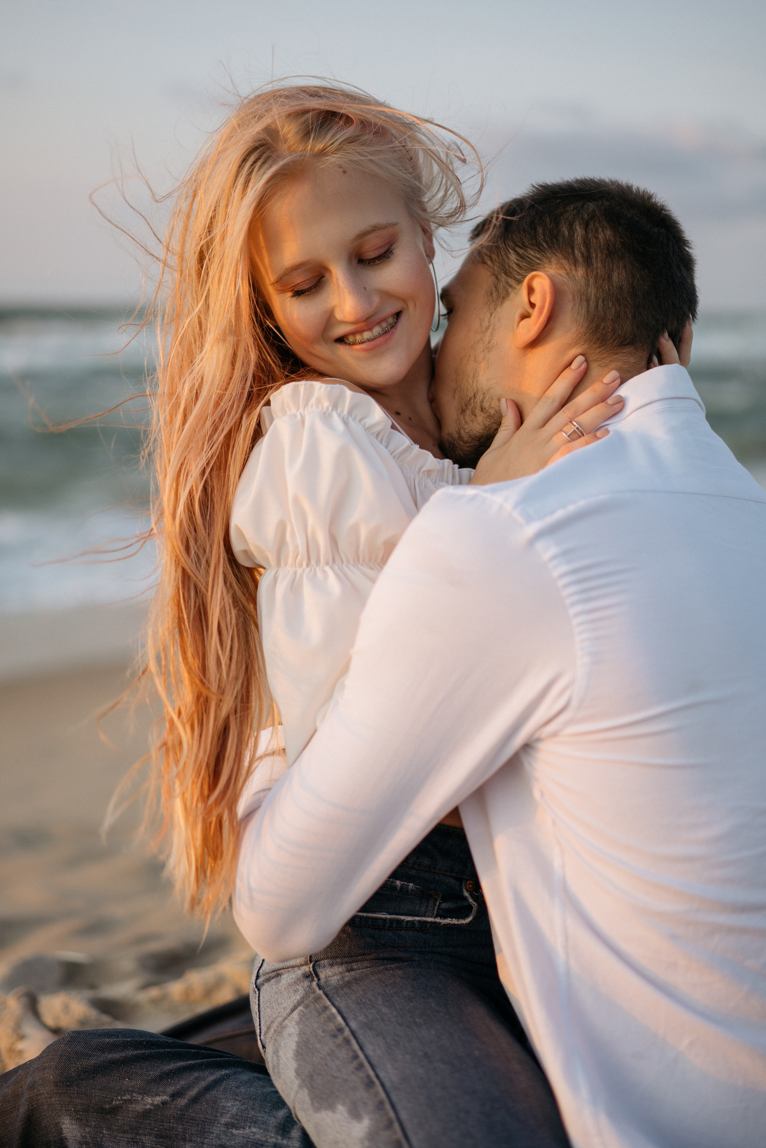 Лавстори на закате на море. Свадебный и семейный фотограф в Калининграде Анастасия Гриценко