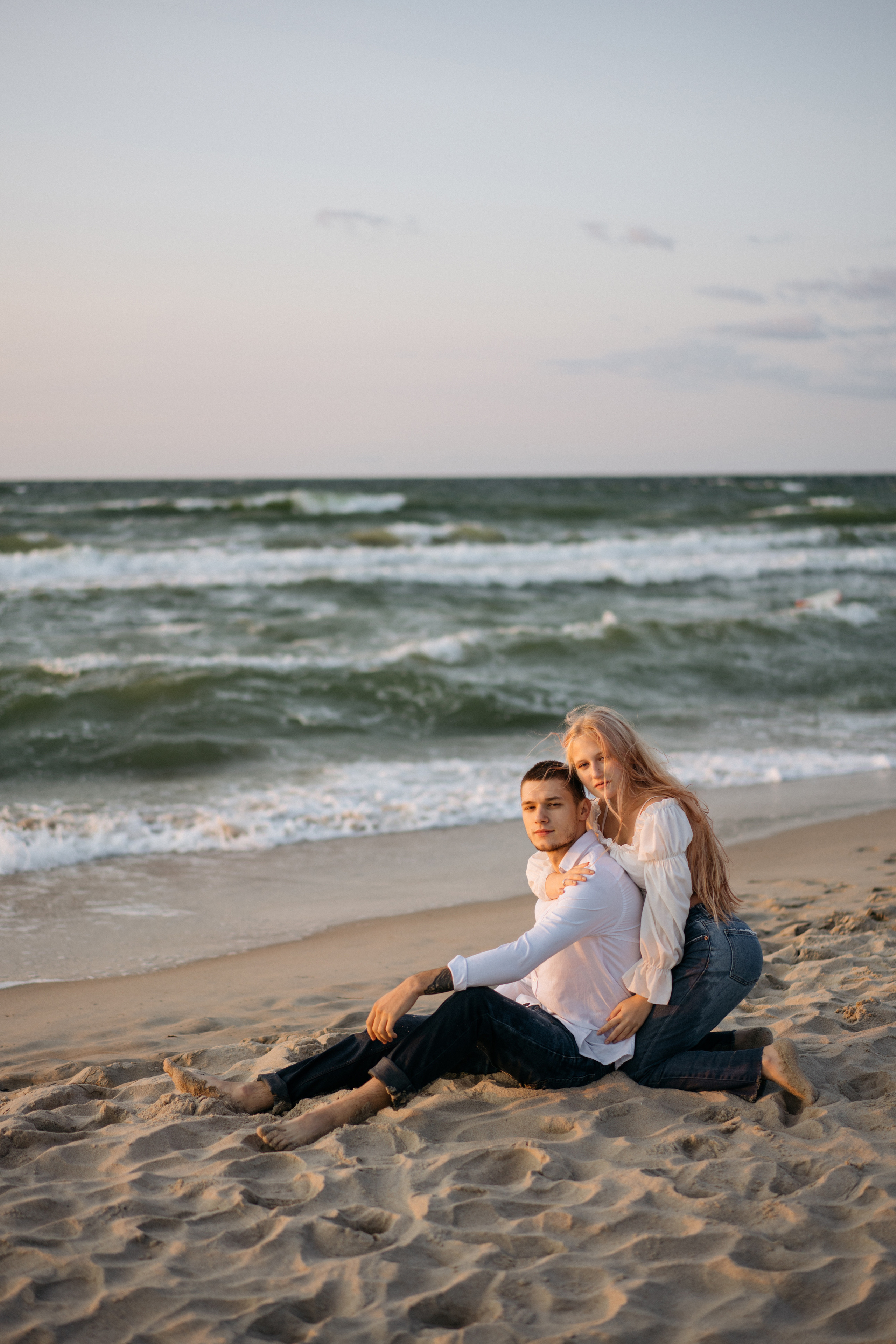 Лавстори на закате на море. Свадебный и семейный фотограф в Калининграде Анастасия Гриценко