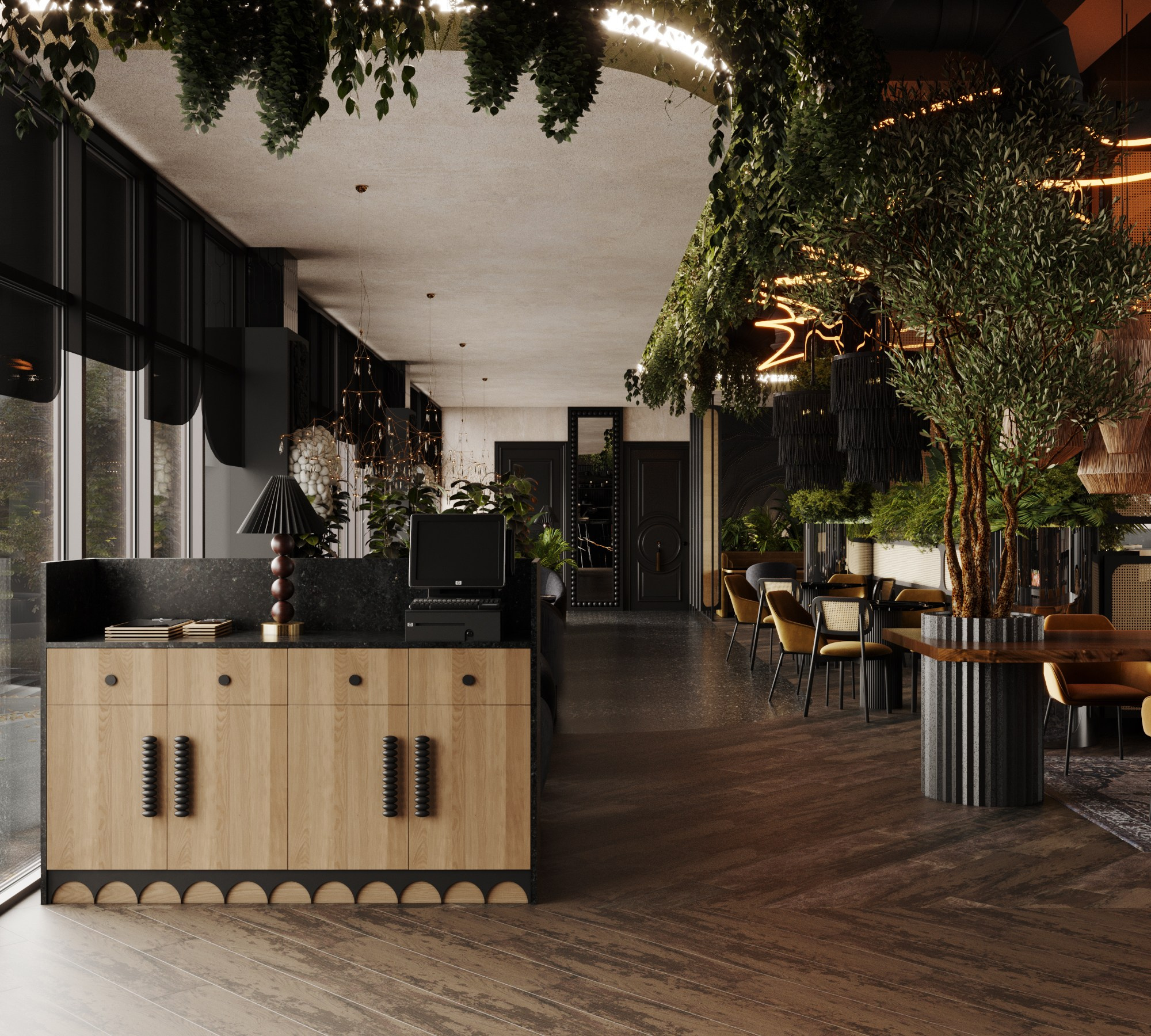 Проект Ресторан. Интерьерная 3D Визуализация