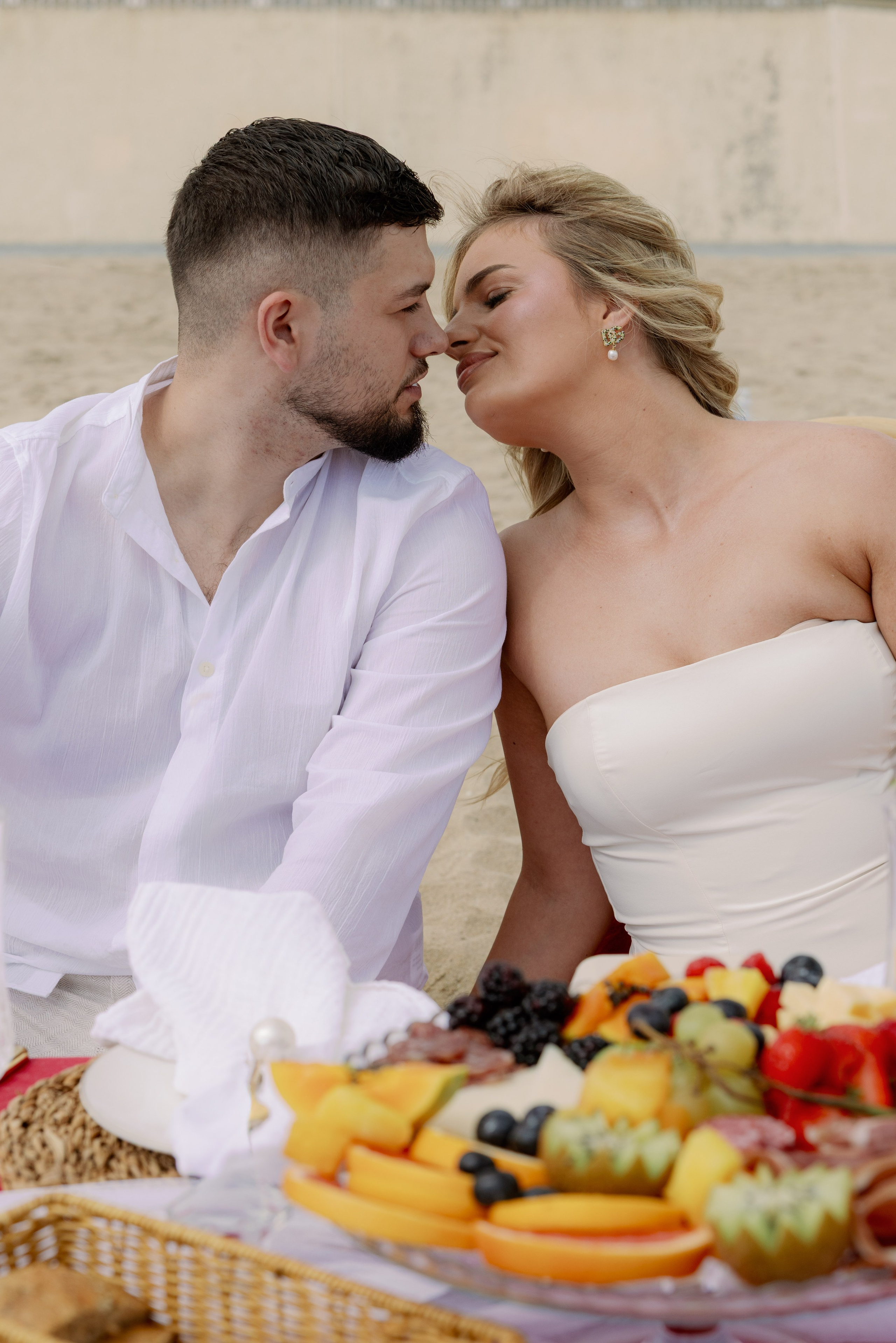 Surprise engagement moment captured in Park Güell, Barcelona
