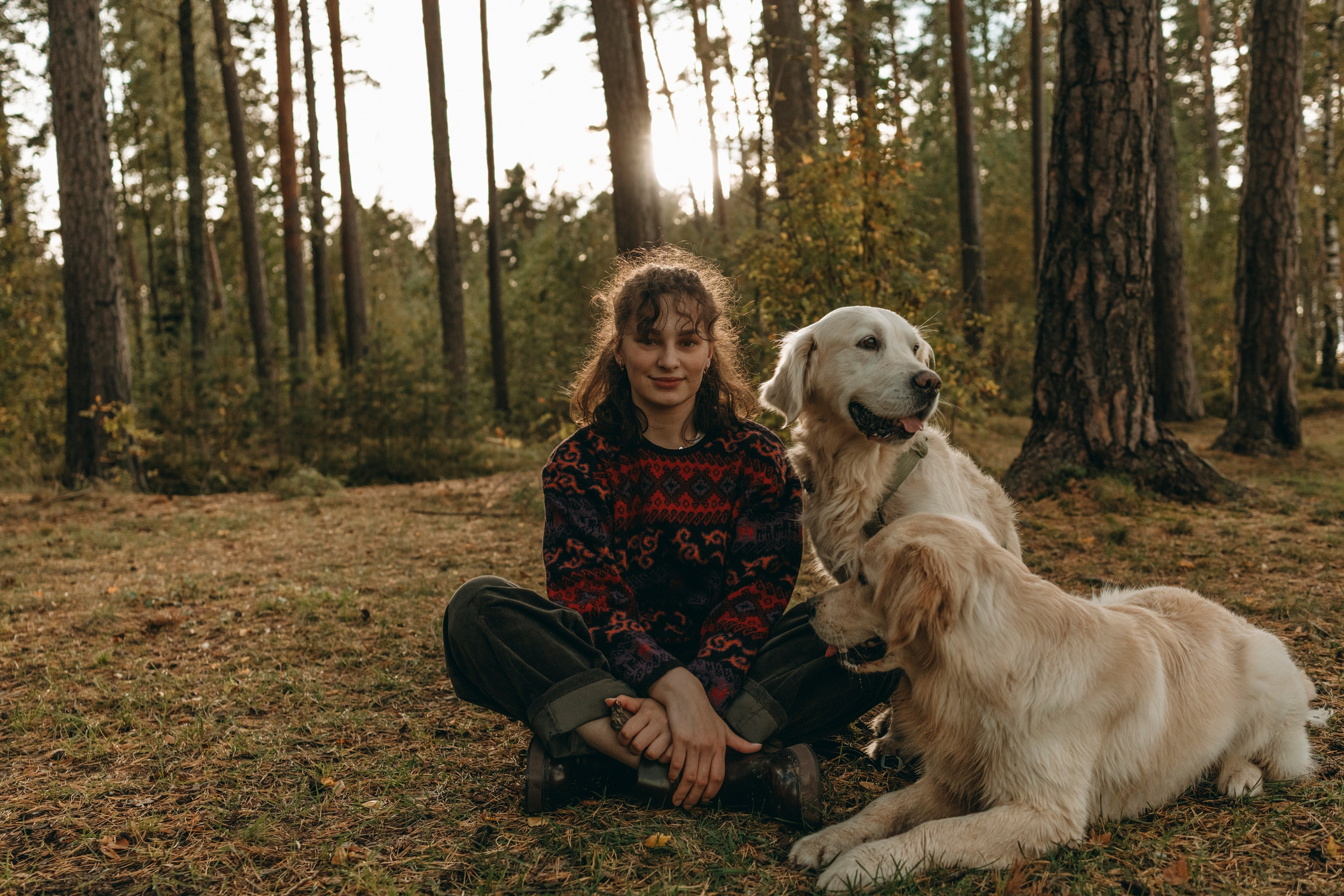 Прогулка Насти с Арчи и Арагоном. Фотограф-анималист в Санкт-Петеребурге Титова Алиса
