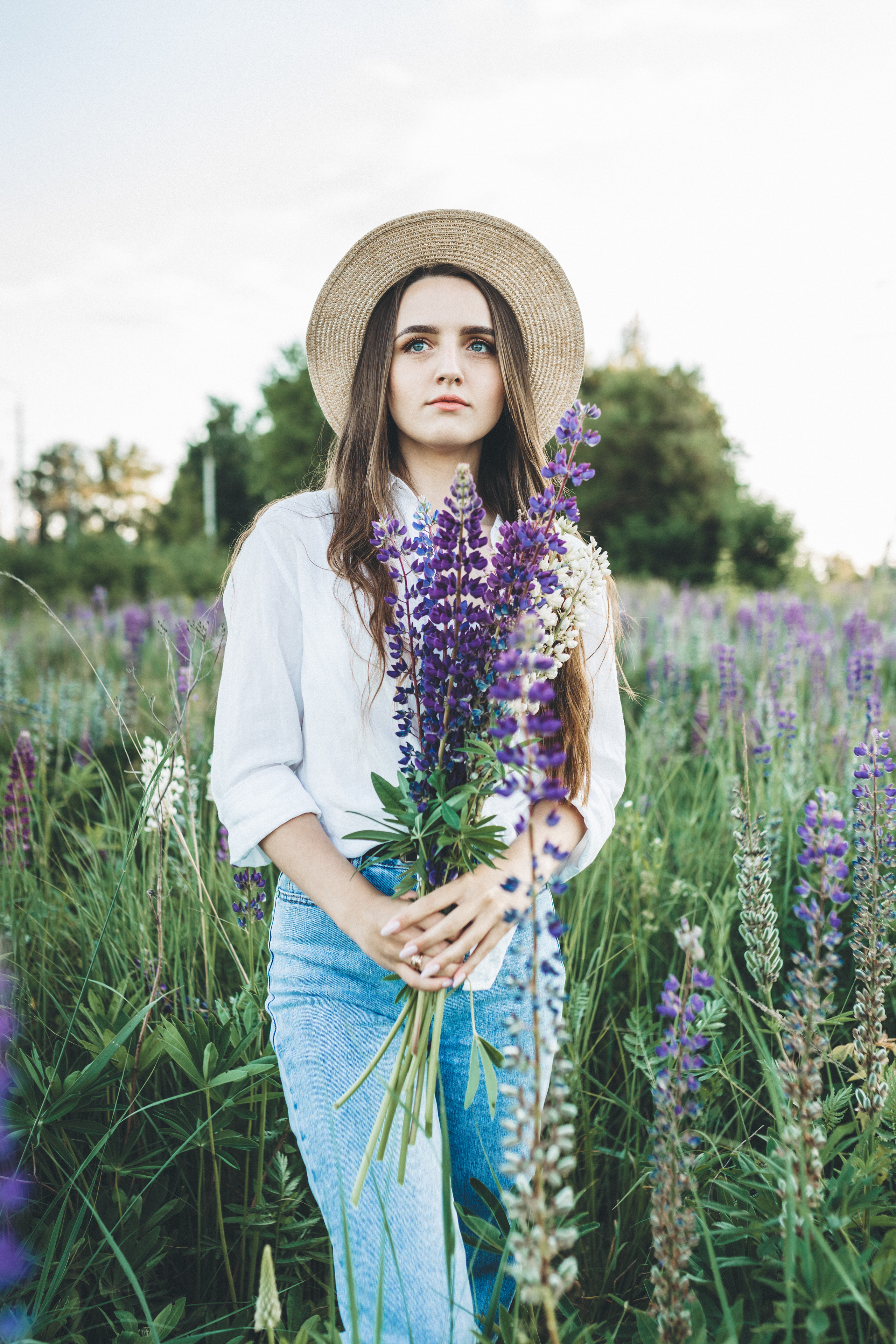 Прогулка по люпиновому полю с Лешей, Кристиной и Мишенькой. Мария Беседина. Фотография о любви