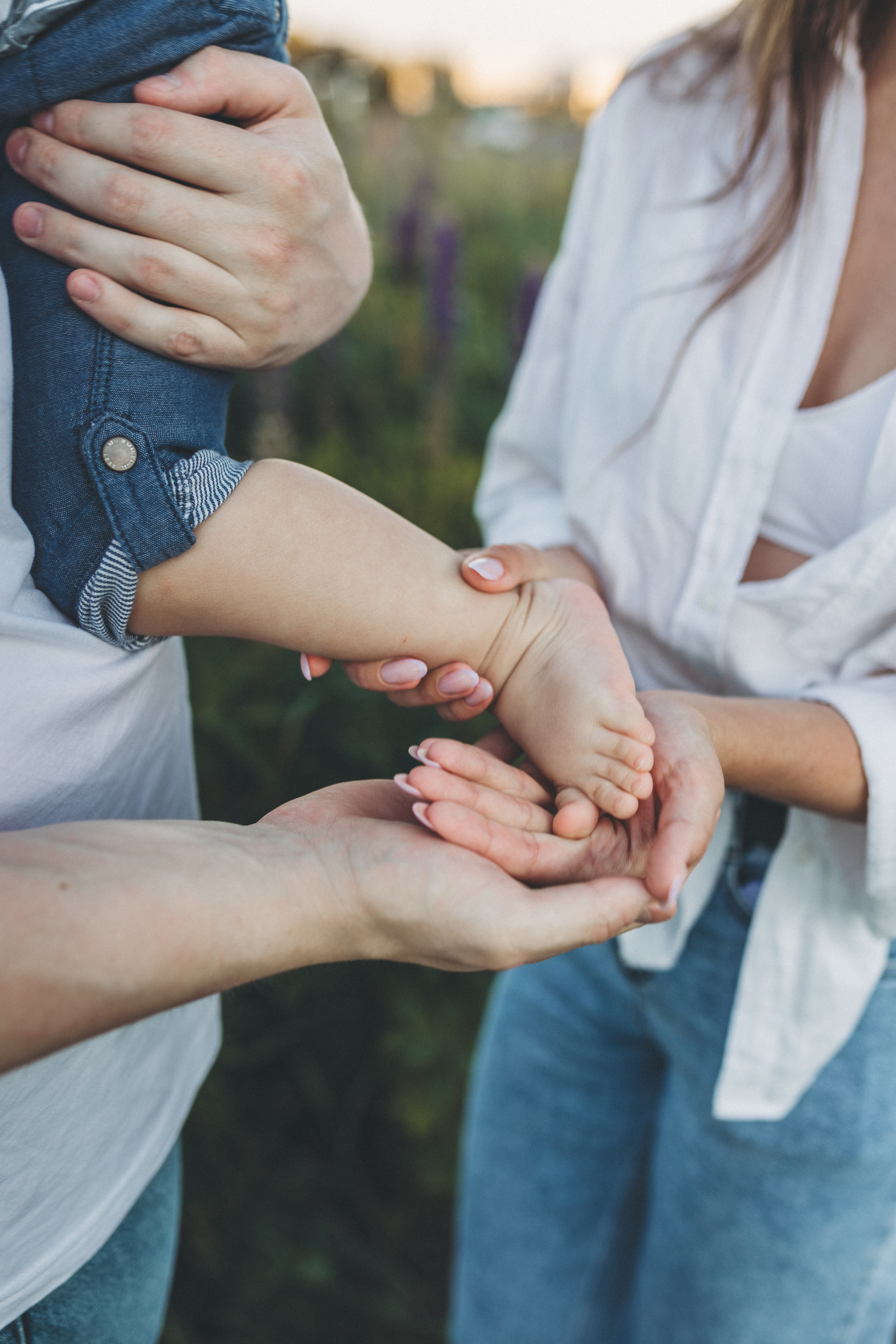 Прогулка по люпиновому полю с Лешей, Кристиной и Мишенькой. Мария Беседина. Фотография о любви